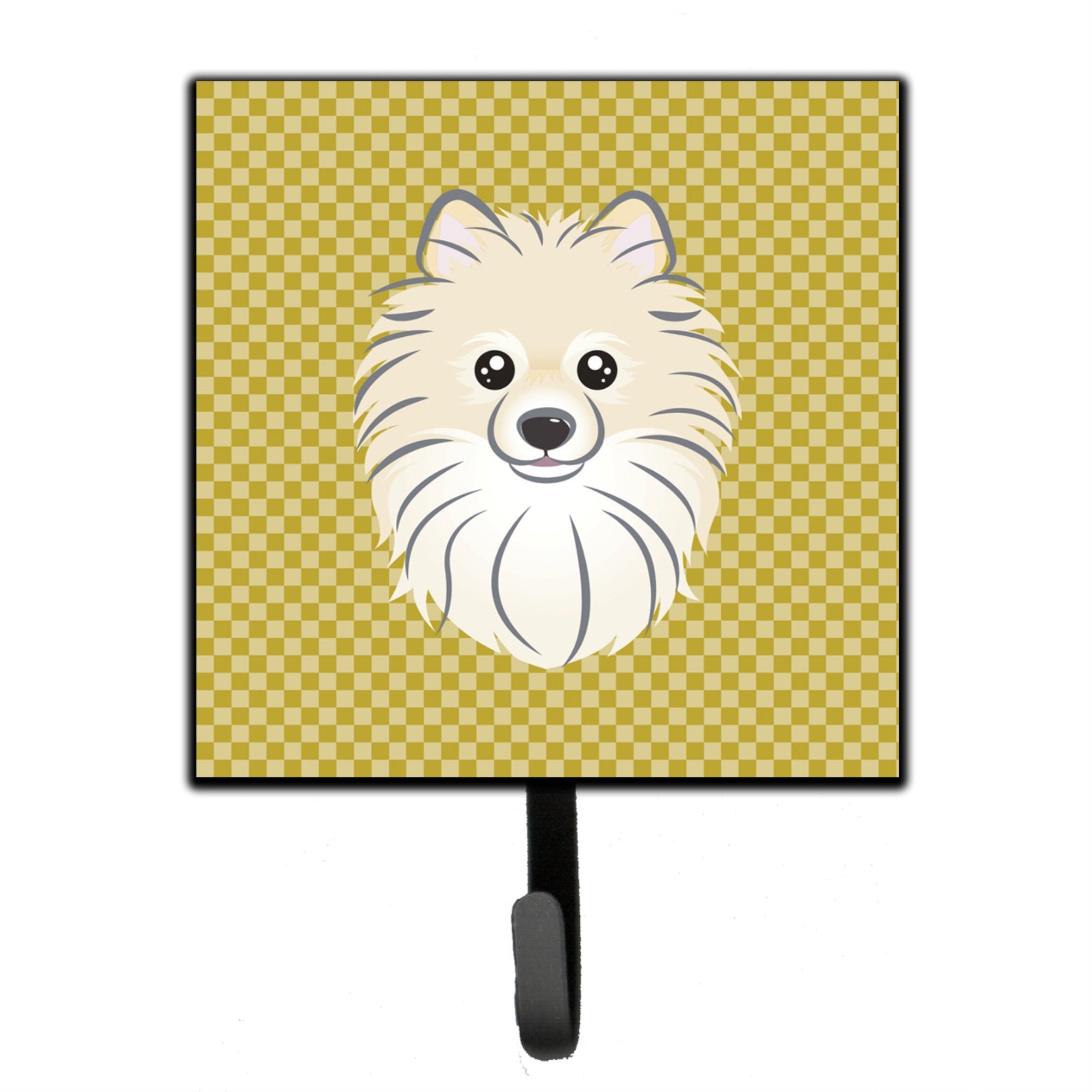 Caroline'S Treasures Bb1135Sh4 Tan Checkered Pomeranian Leash Or Key Holder, Small, Multicolor