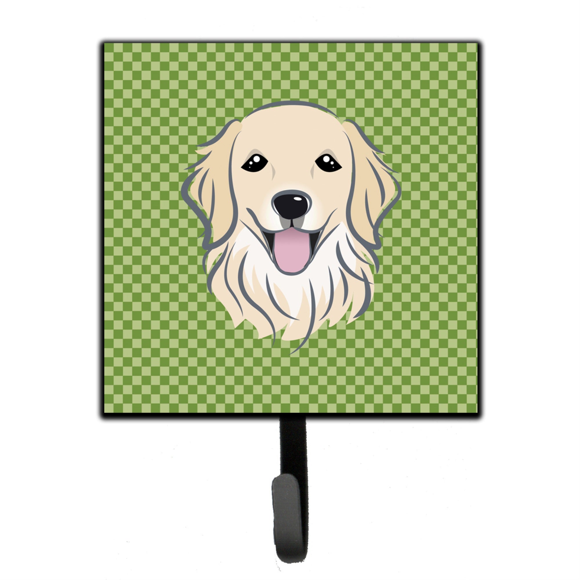 Caroline'S Treasures Bb1137Sh4 Green Checkered Golden Retriever Leash Or Key Holder, Small, Multicolor
