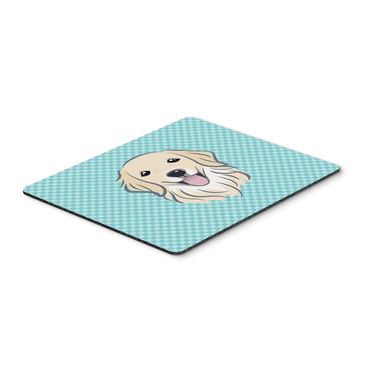 Caroline'S Treasures Checkerboard Blue Golden Retriever Mouse Pad/Hot Pad/Trivet (Bb1143Mp)