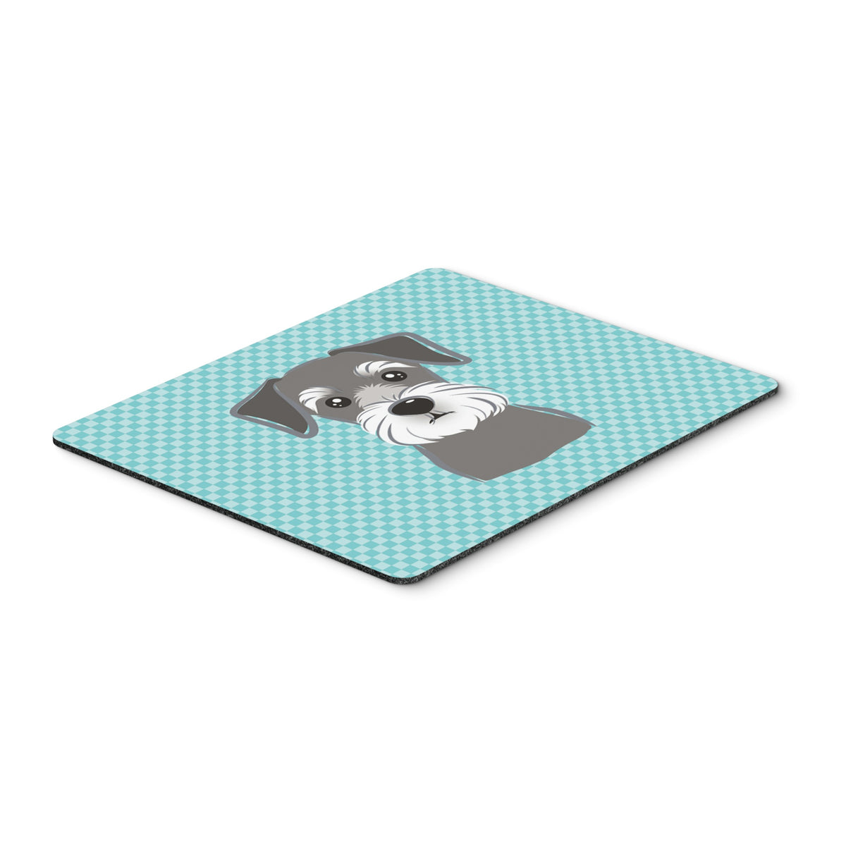 Caroline'S Treasures Checkerboard Blue Schnauzer Mouse Pad/Hot Pad/Trivet (Bb1144Mp)