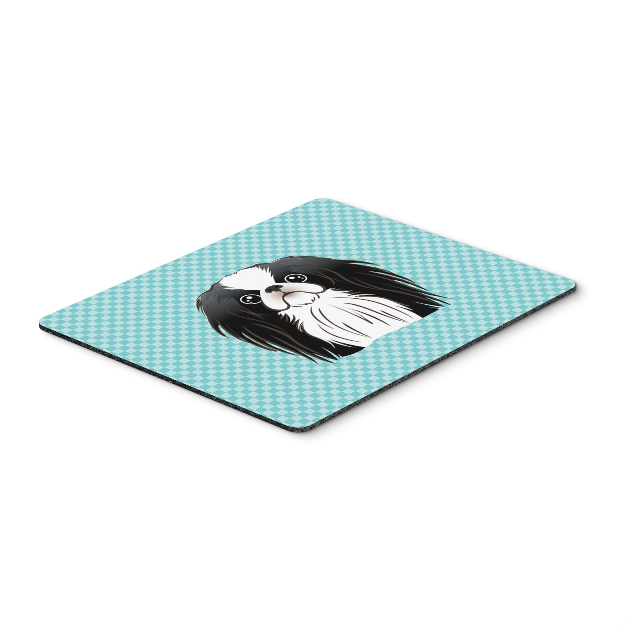 Caroline'S Treasures Checkerboard Blue Japanese Chin Mouse Pad/Hot Pad/Trivet (Bb1168Mp)