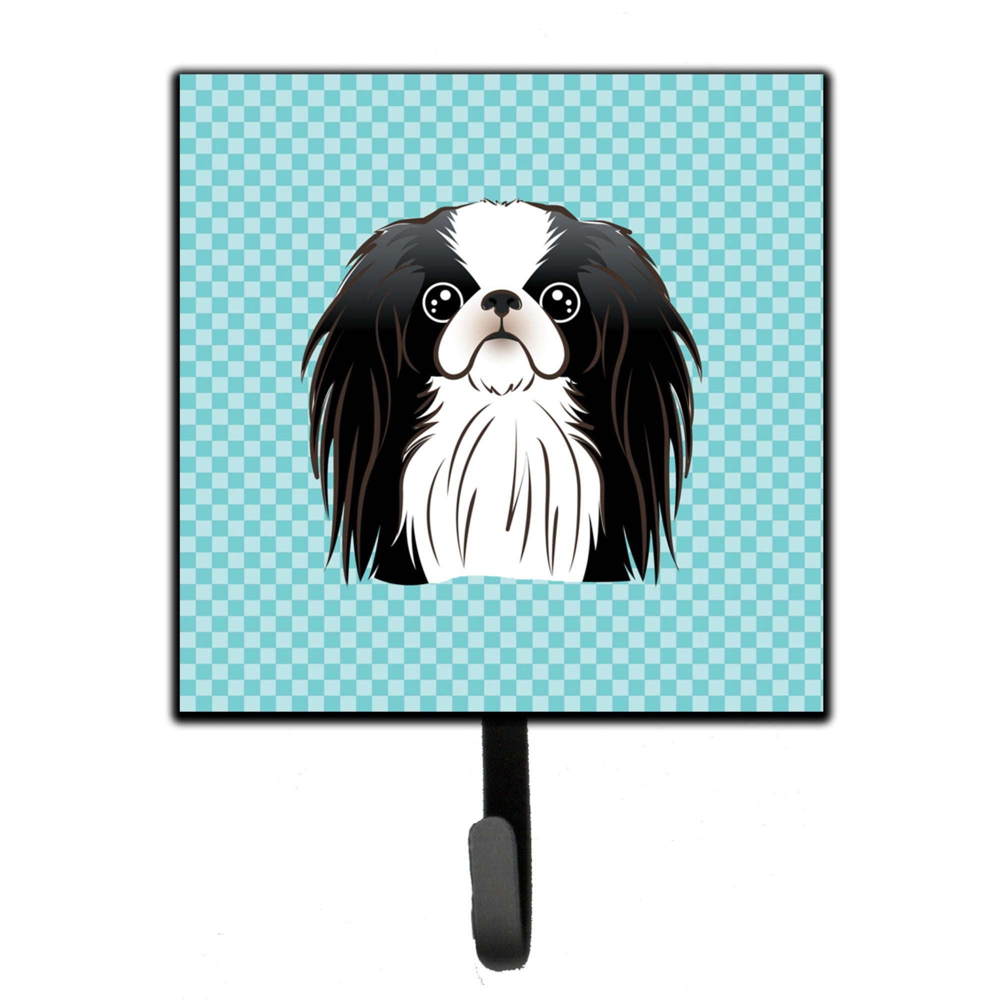 Caroline'S Treasures Bb1168Sh4 Checkerboard Blue Japanese Chin Leash Or Key Holder, Small, Multicolor