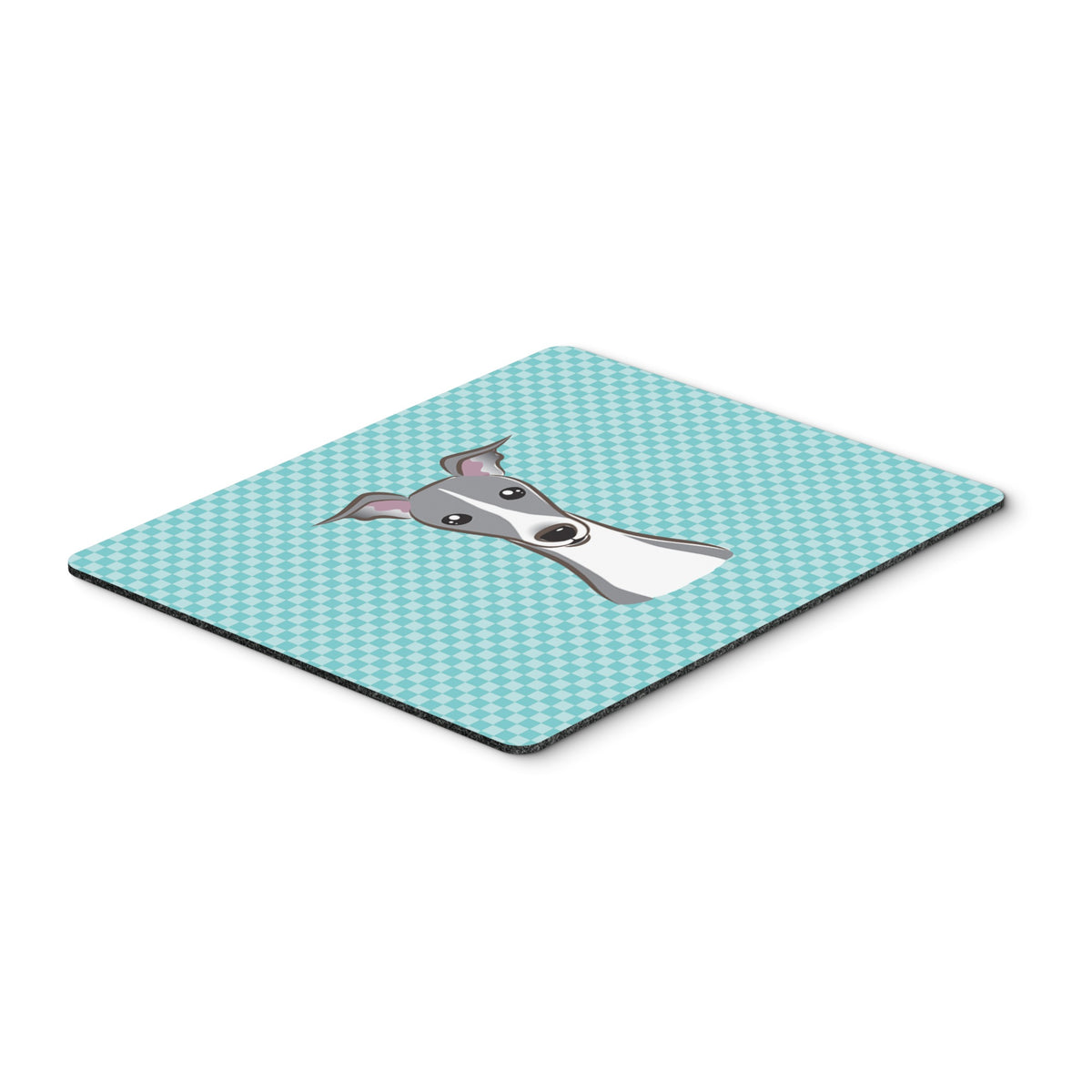 Caroline'S Treasures Checkerboard Blue Italian Greyhound Mouse Pad/Hot Pad/Trivet (Bb1174Mp)