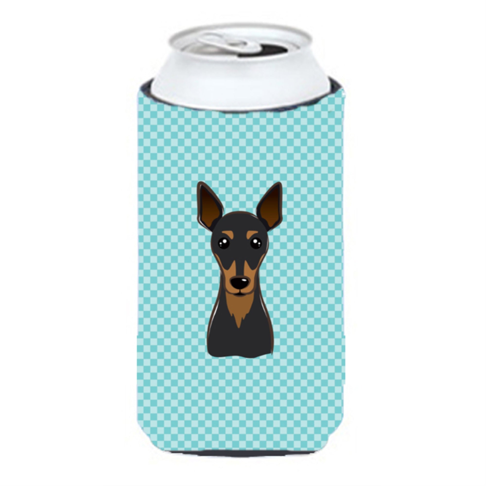 Checkerboard Blue Min Pin Tall Boy Beverage Insulator Hugger Bb1178Tbc