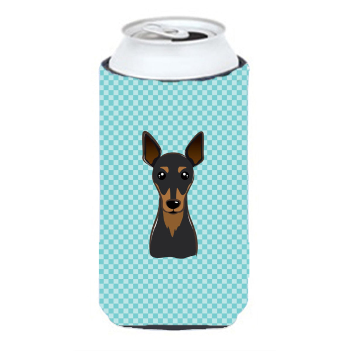 Checkerboard Blue Min Pin Tall Boy Beverage Insulator Hugger Bb1178Tbc