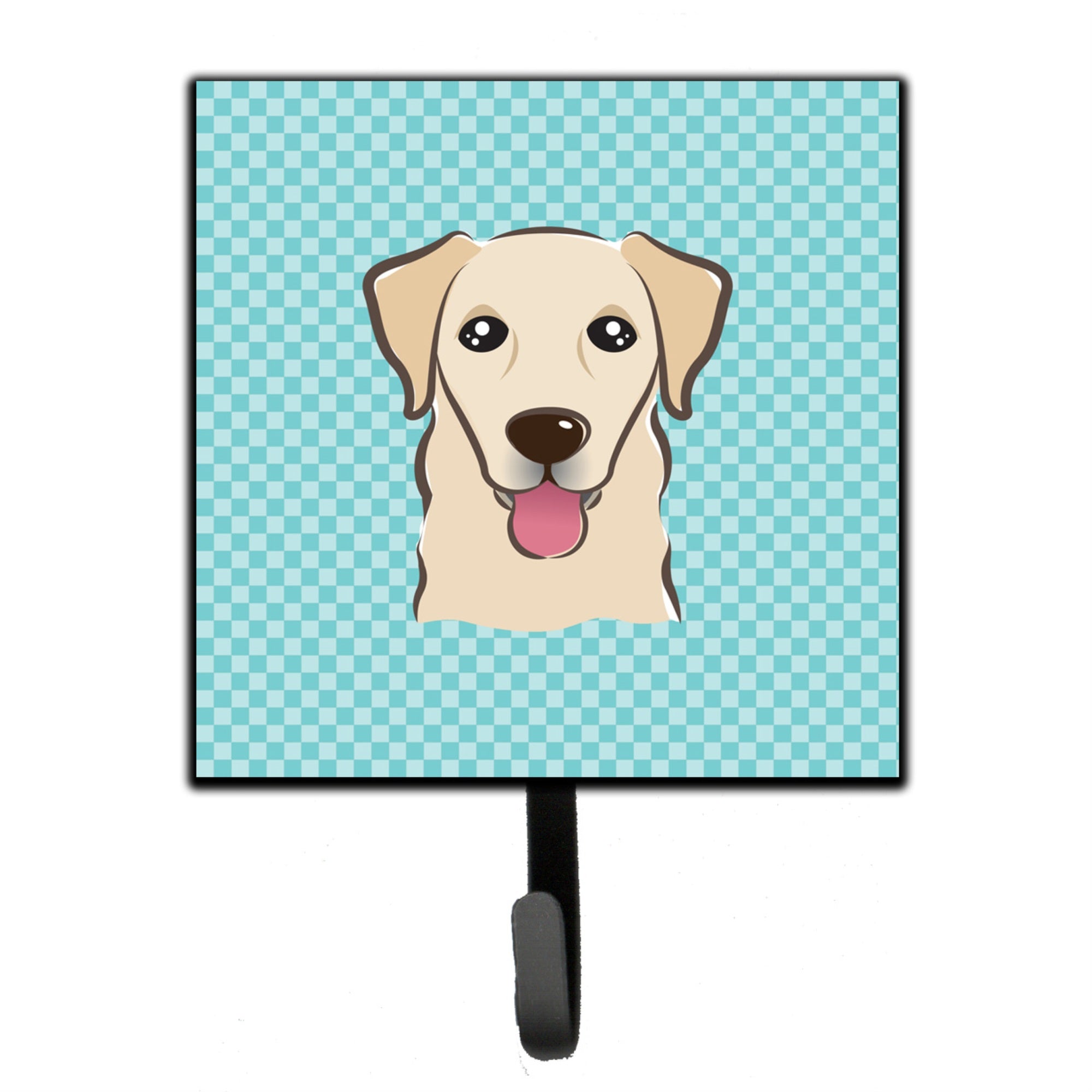 Caroline'S Treasures Bb1190Sh4 Checkerboard Blue Golden Retriever Leash Or Key Holder, Small, Multicolor