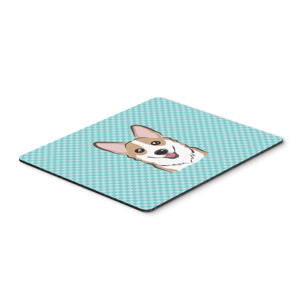 Caroline'S Treasures Checkerboard Blue Corgi Mouse Pad/Hot Pad/Trivet (Bb1191Mp)