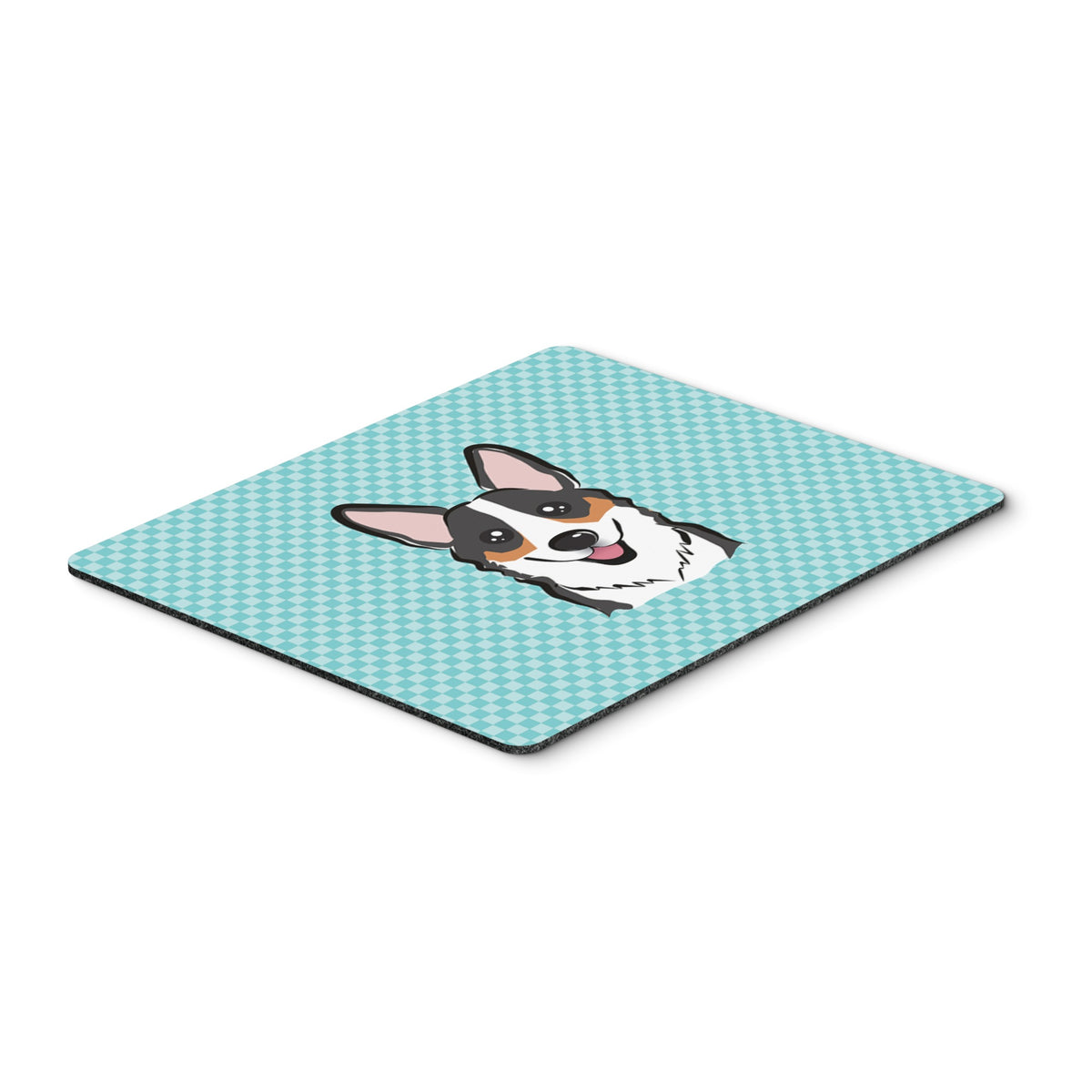Caroline'S Treasures Checkerboard Blue Corgi Mouse Pad/Hot Pad/Trivet (Bb1193Mp)
