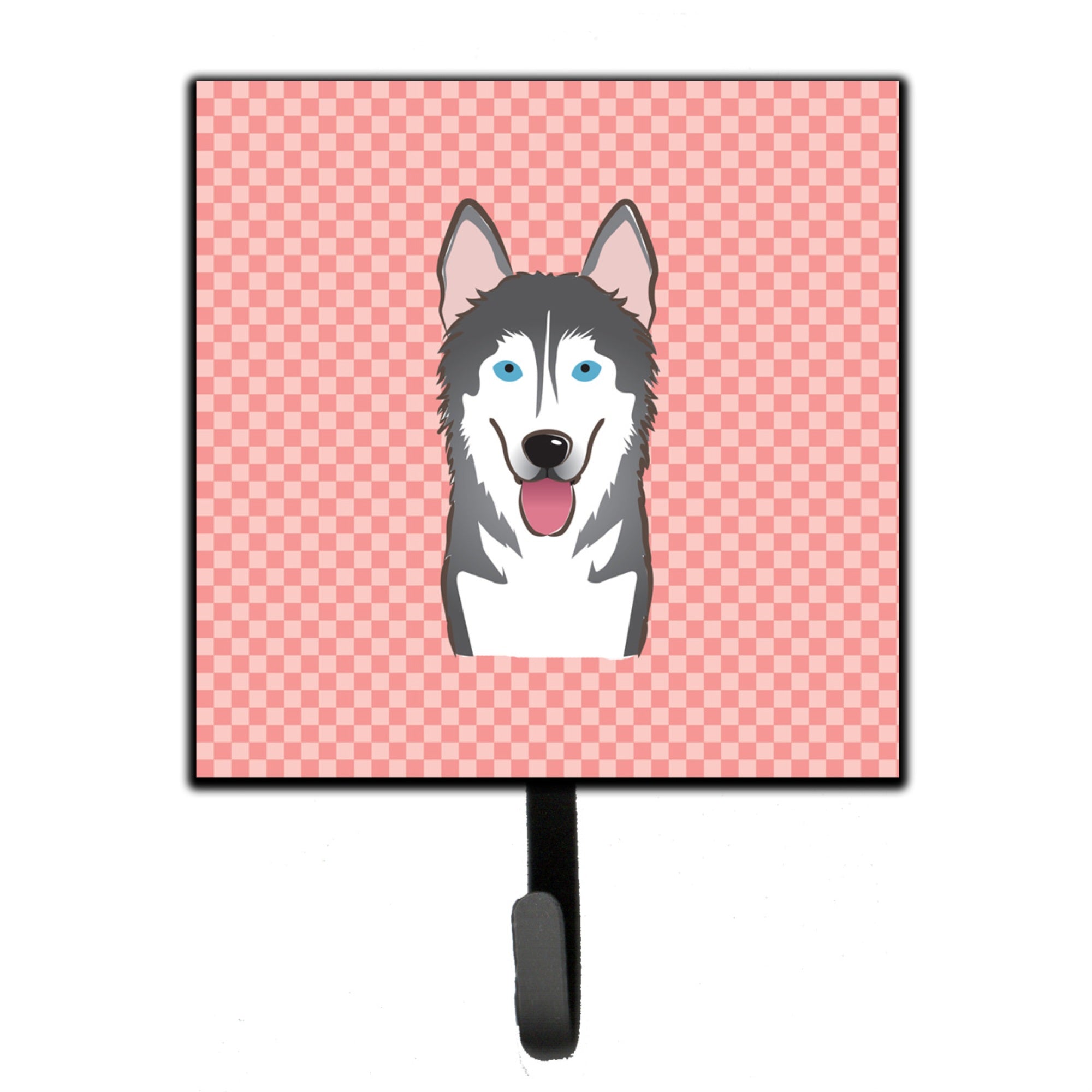 Caroline'S Treasures Bb1218Sh4 Checkerboard Pink Alaskan Malamute Leash Or Key Holder, Small, Multicolor