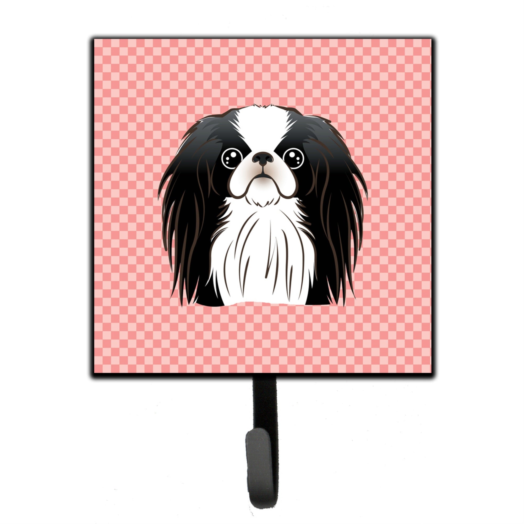 Caroline'S Treasures Bb1230Sh4 Checkerboard Pink Japanese Chin Leash Or Key Holder, Small, Multicolor
