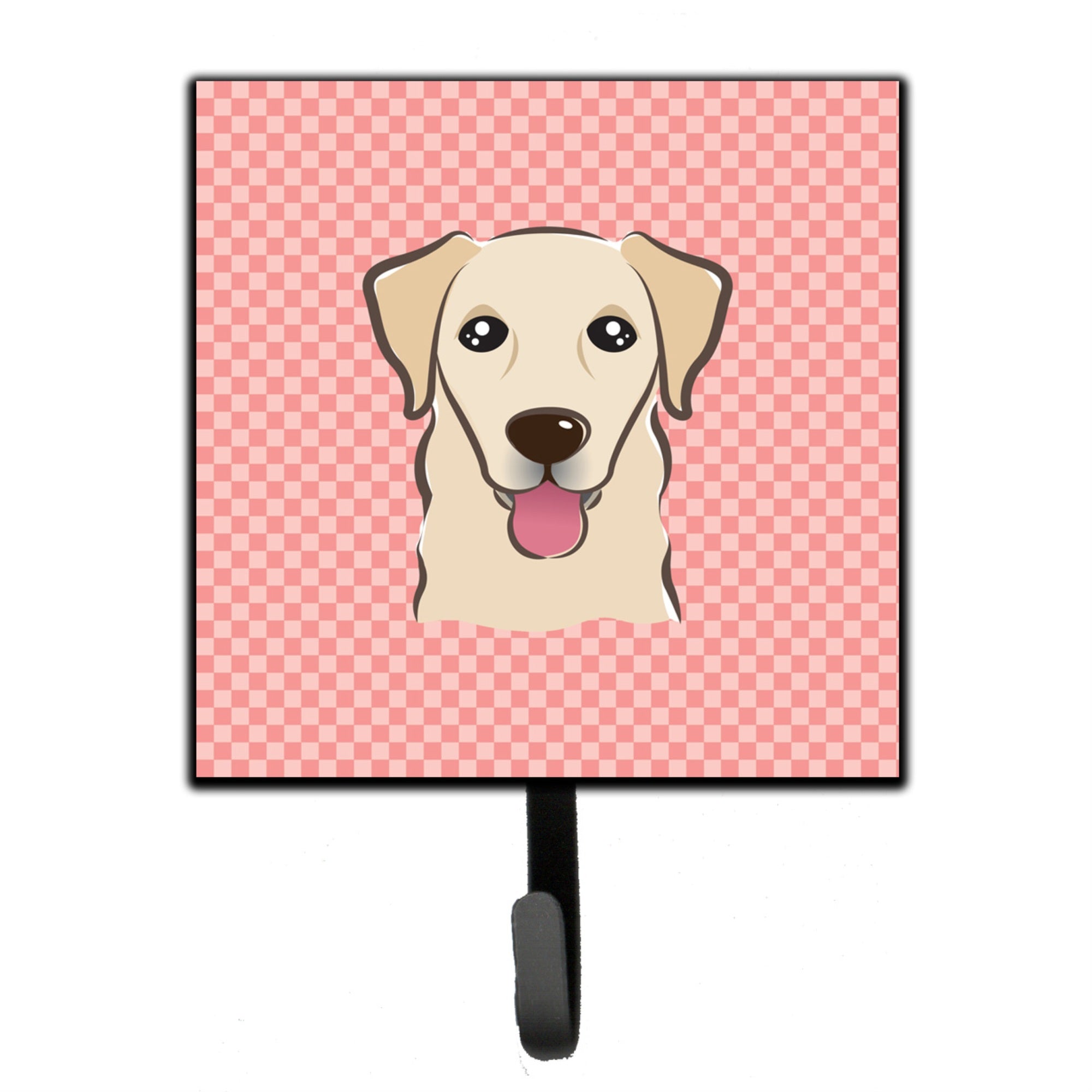 Caroline'S Treasures Bb1252Sh4 Checkerboard Pink Golden Retriever Leash Or Key Holder, Small, Multicolor