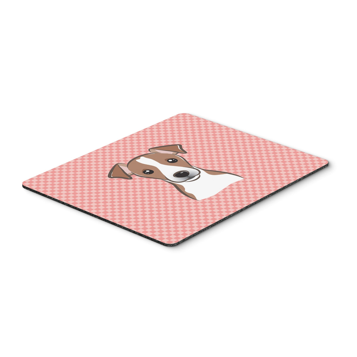 Caroline'S Treasures Checkerboard Pink Jack Russell Terrier Mouse Pad/Hot Pad/Trivet (Bb1260Mp)