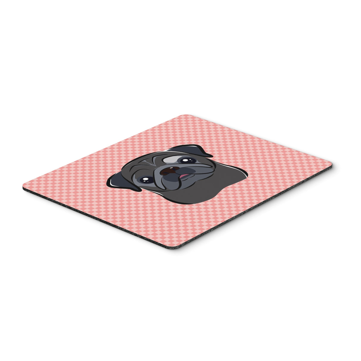 Caroline'S Treasures Checkerboard Pink Black Pug Mouse Pad/Hot Pad/Trivet (Bb1263Mp)