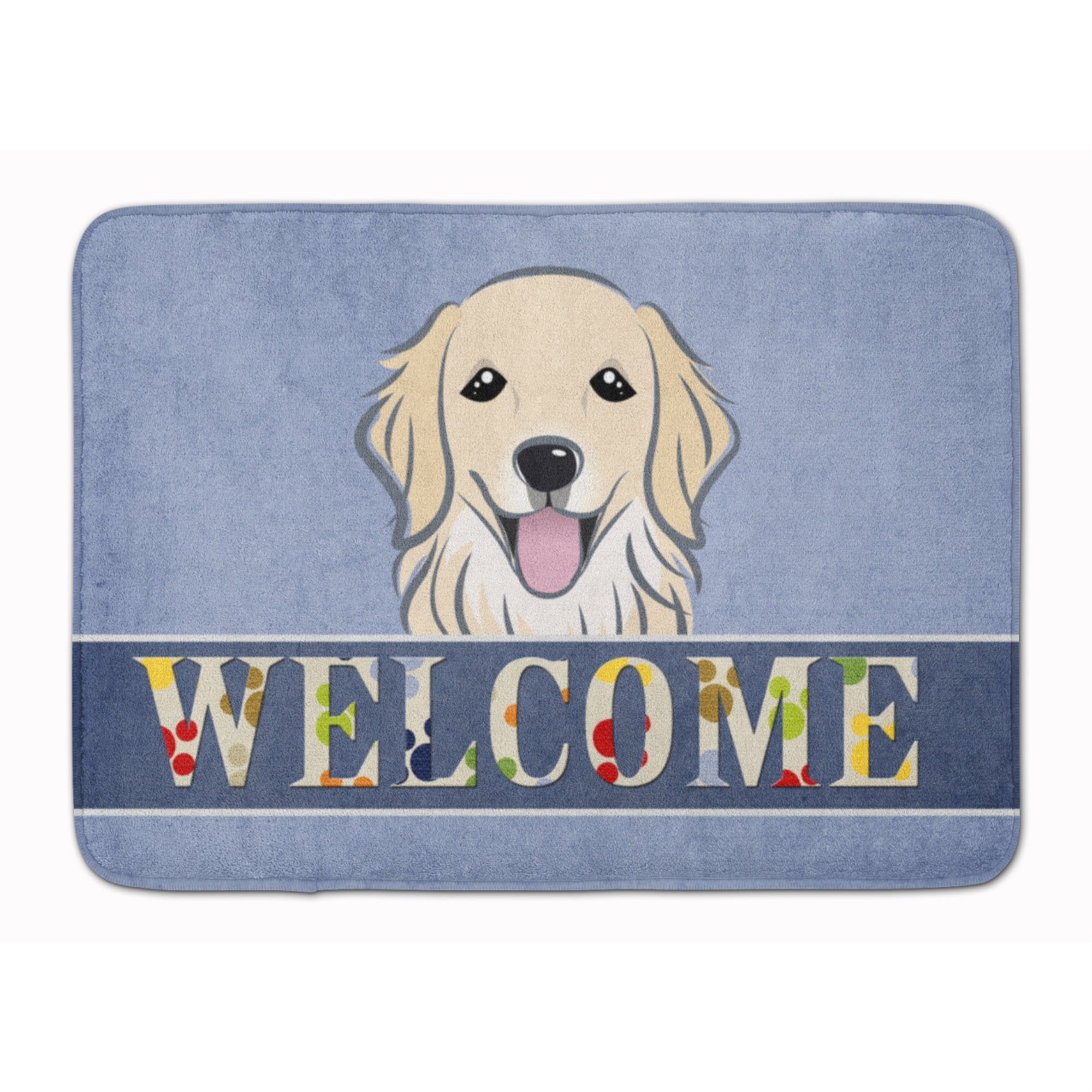 Caroline'S Treasures Golden Retriever Welcome Floor Mat, 19 X 27, Multicolor