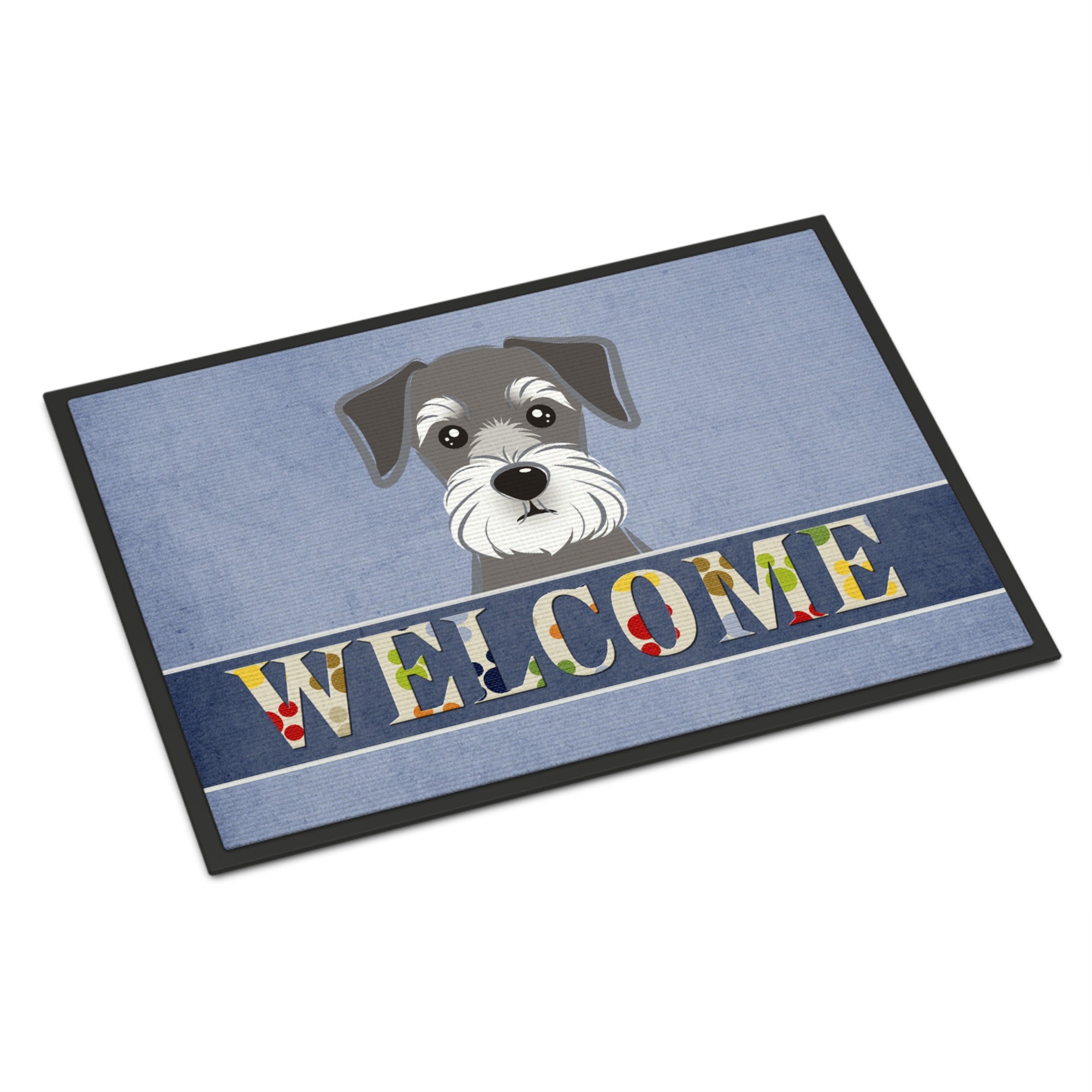 Caroline'S Treasures Bb1392Jmat Schnauzer Welcome Indoor Or Outdoor Mat, 24 X 36, Multicolor