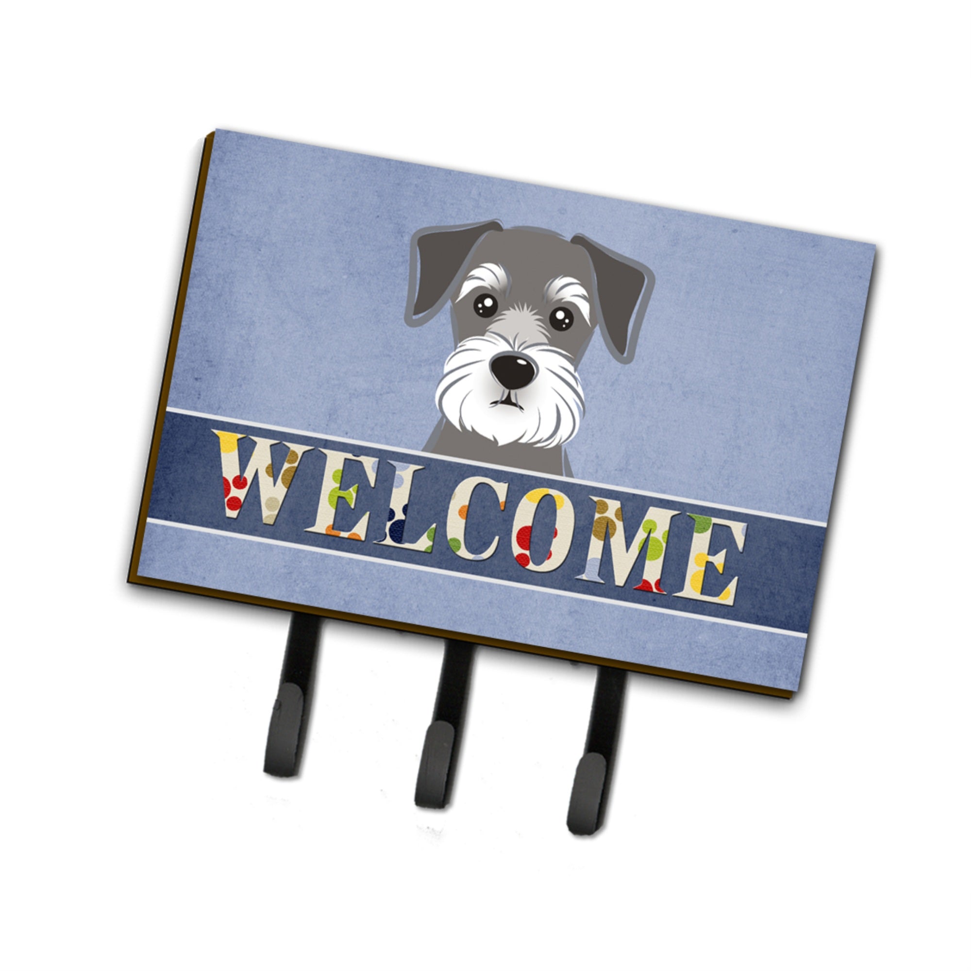 Caroline'S Treasures Bb1392Th68 Schnauzer Welcome Leash Or Key Holder, Large, Multicolor