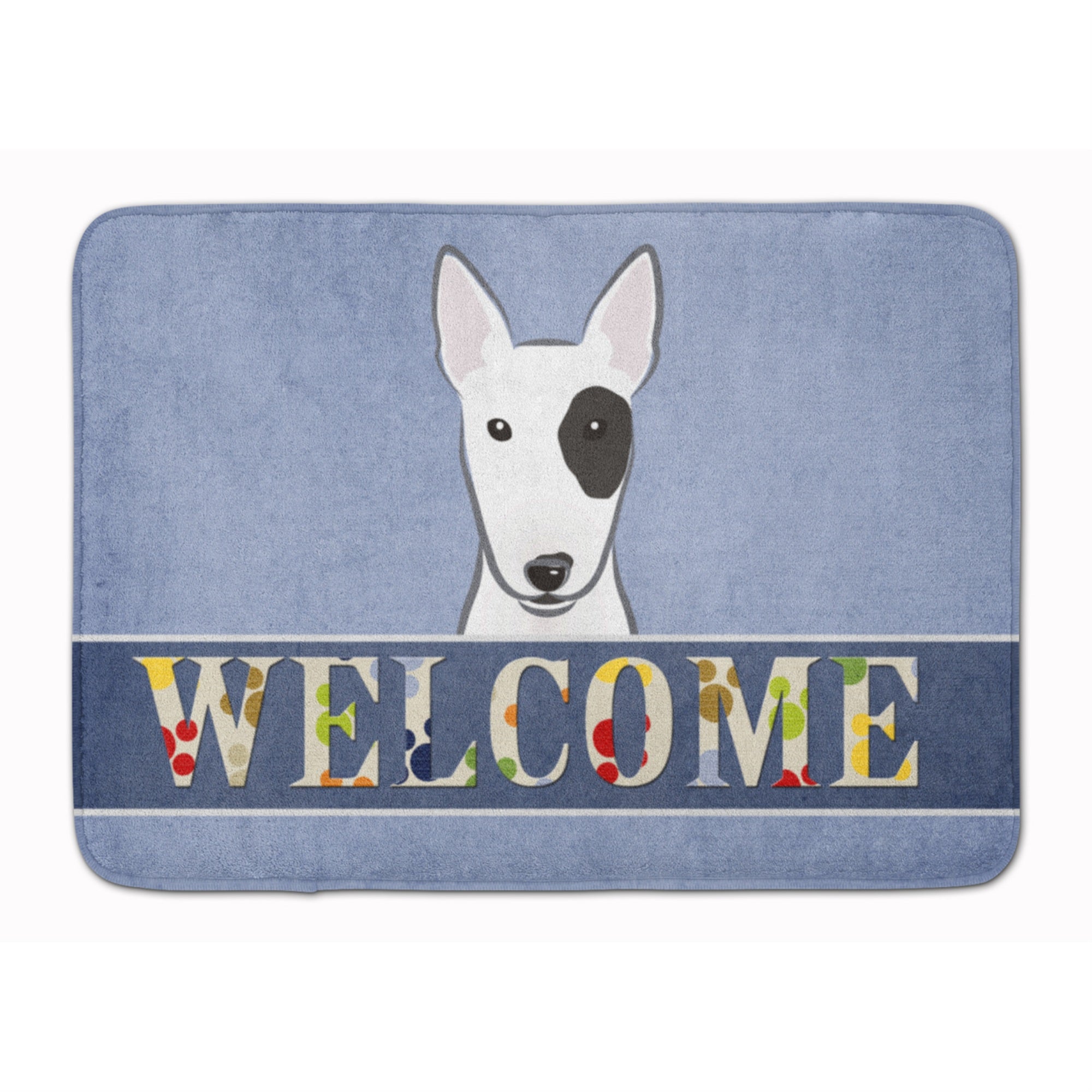 Caroline'S Treasures Bull Terrier Welcome Floor Mat, 19 X 27, Multicolor