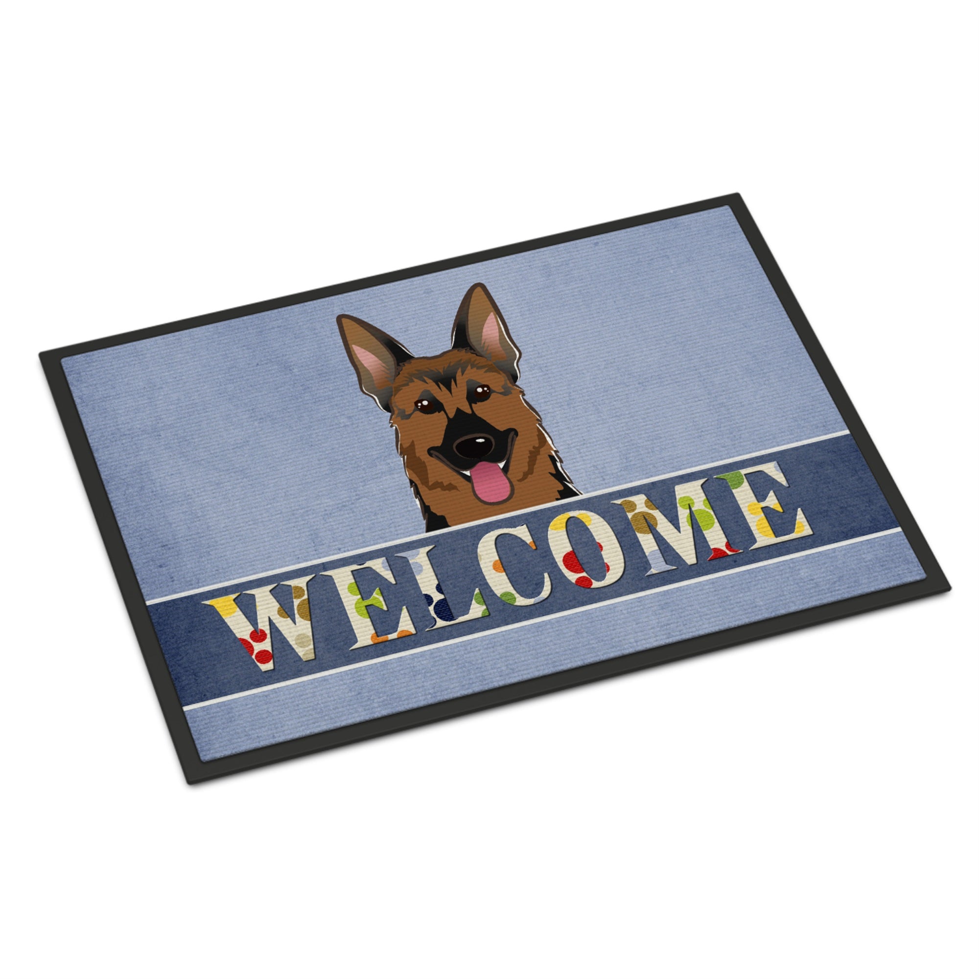 Caroline'S Treasures Bb1397Mat German Shepherd Welcome Indoor Or Outdoor Mat, 18 X 27, Multicolor