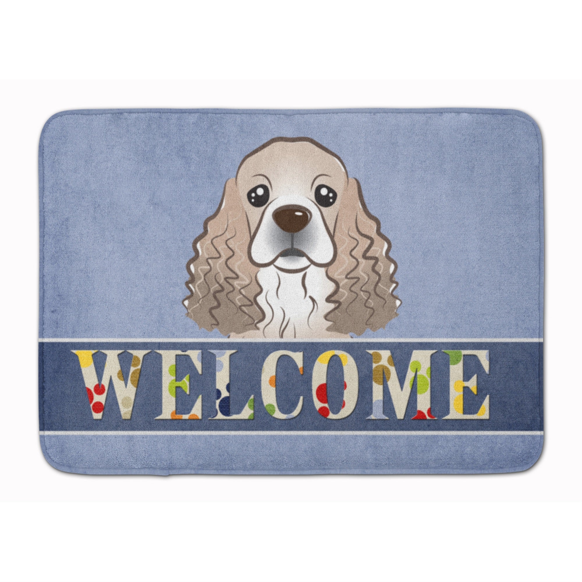 Caroline'S Treasures Cocker Spaniel Welcome Floor Mat, 19 X 27, Multicolor