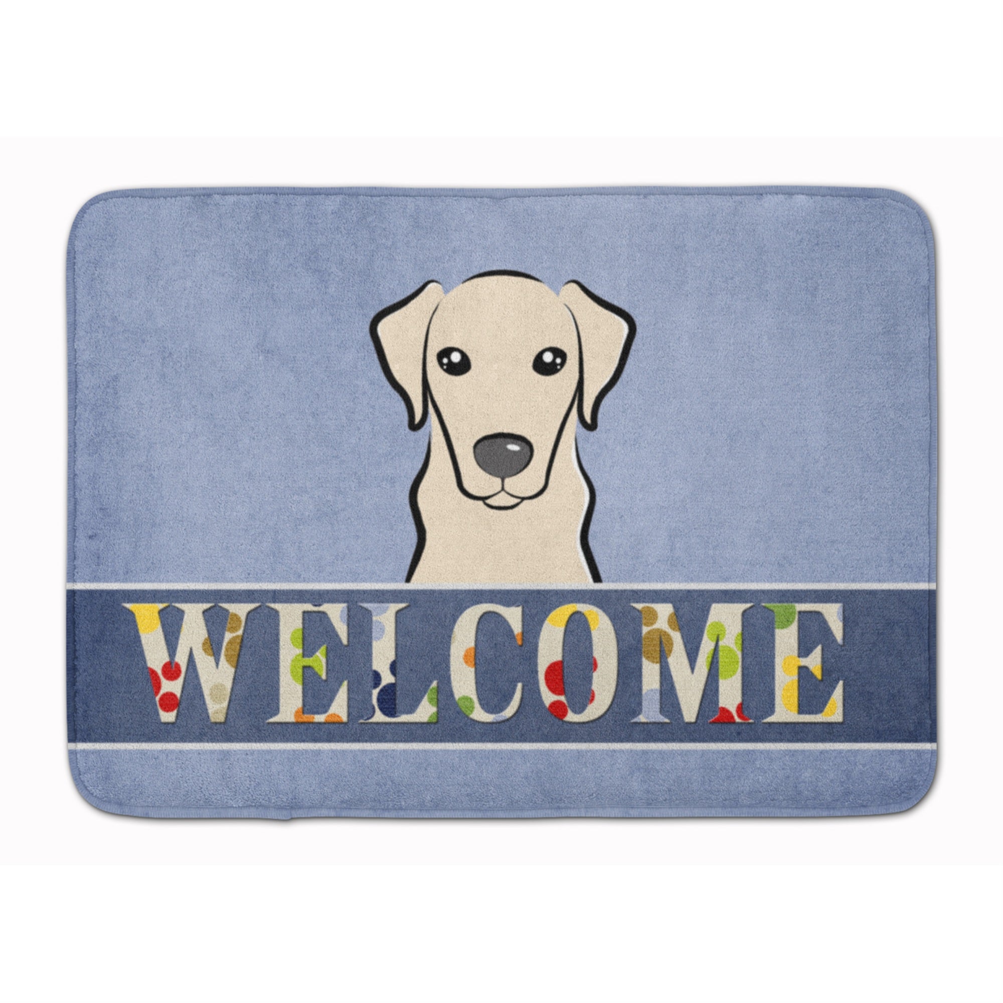 Caroline'S Treasures Yellow Labrador Welcome Floor Mat, 19 X 27, Multicolor