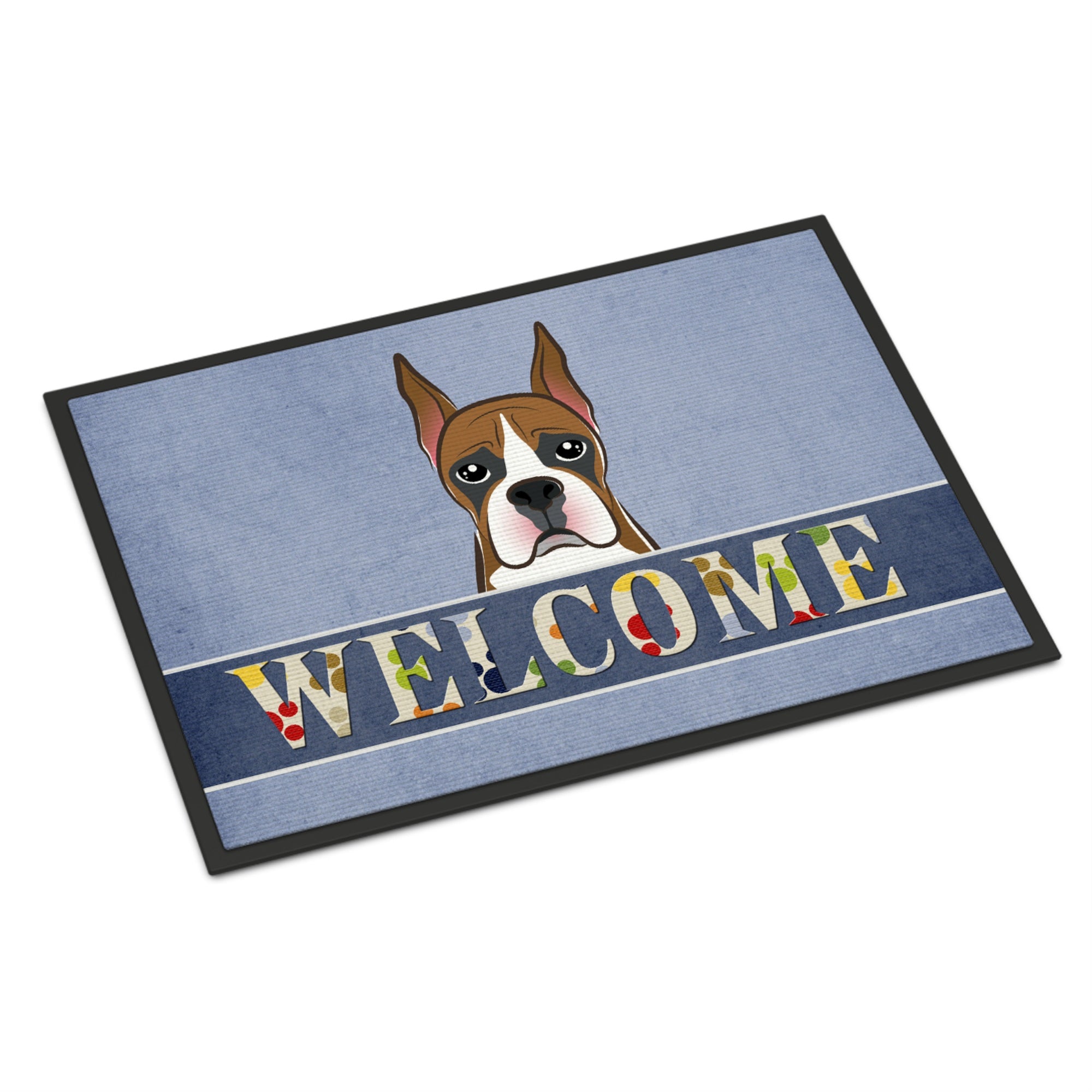 Caroline'S Treasures Bb1409Jmat Boxer Welcome Indoor Or Outdoor Mat, 24 X 36, Multicolor