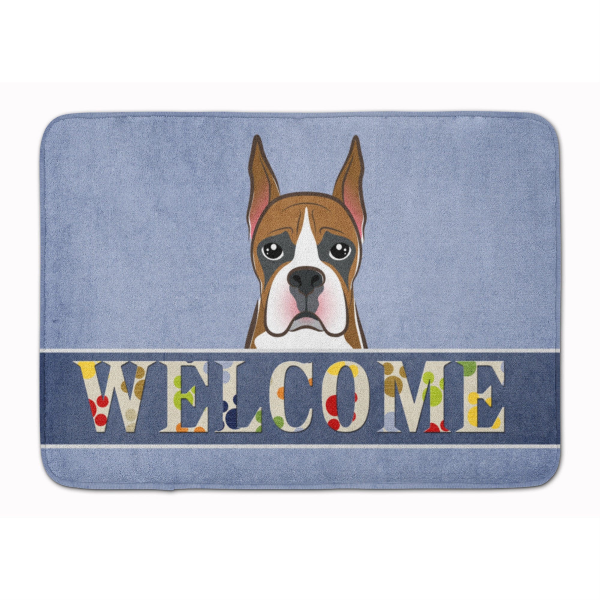 Caroline'S Treasures Boxer Welcome Floor Mat, 19 X 27, Multicolor