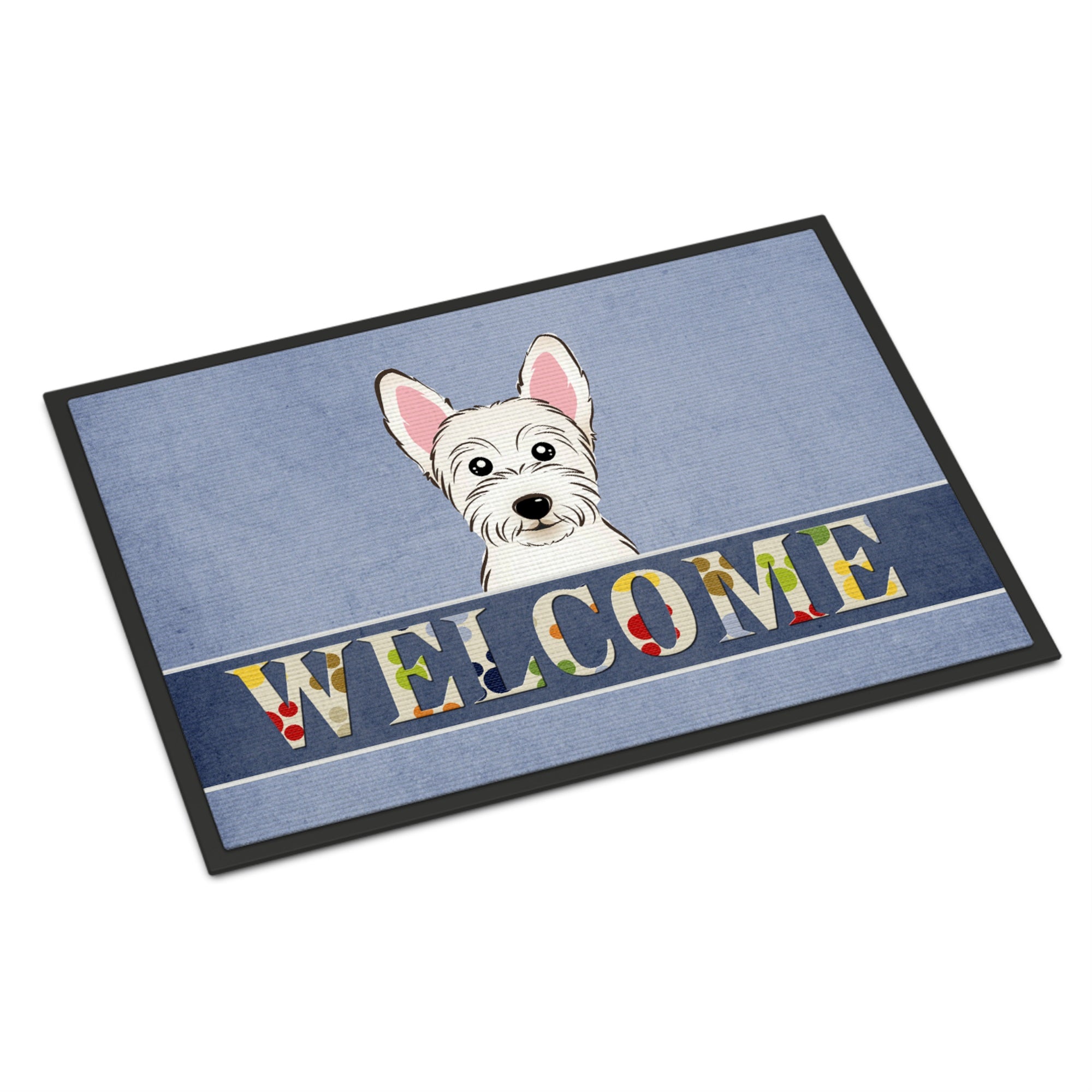 Caroline'S Treasures Bb1412Mat Westie Welcome Indoor Or Outdoor Mat, 18 X 27, Multicolor