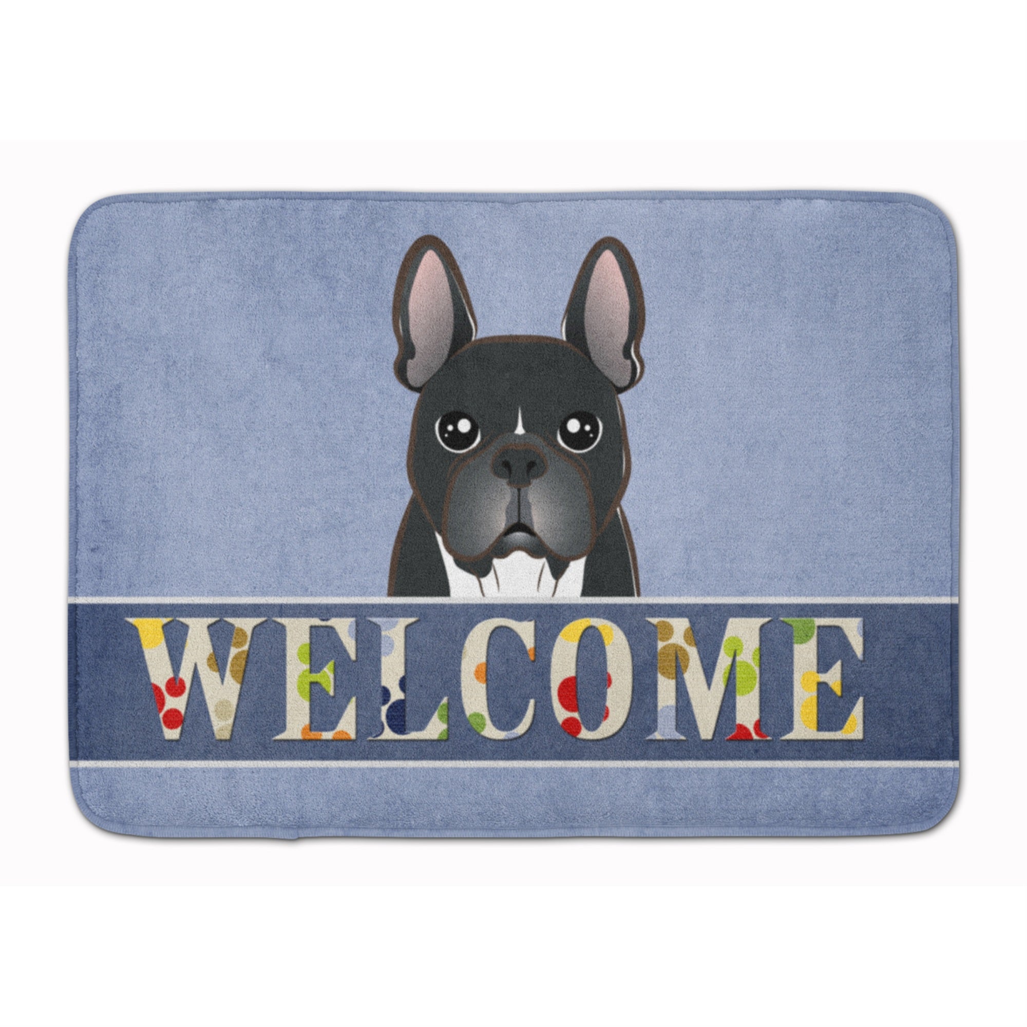 Caroline'S Treasures French Bulldog Welcome Floor Mat, 19 X 27, Multicolor