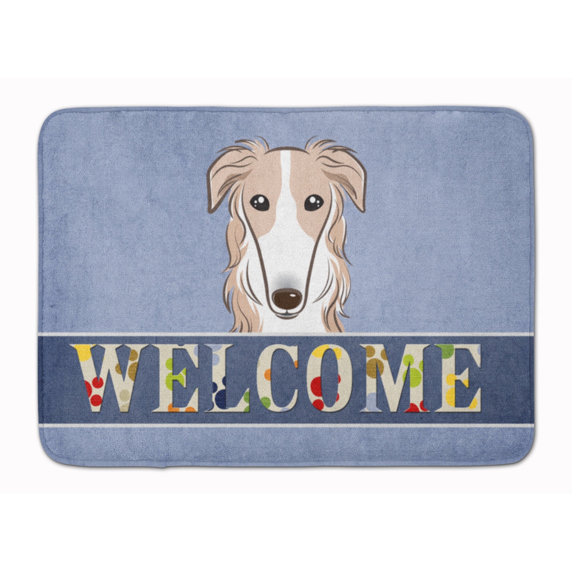 Caroline'S Treasures Borzoi Welcome Floor Mat, 19 X 27, Multicolor