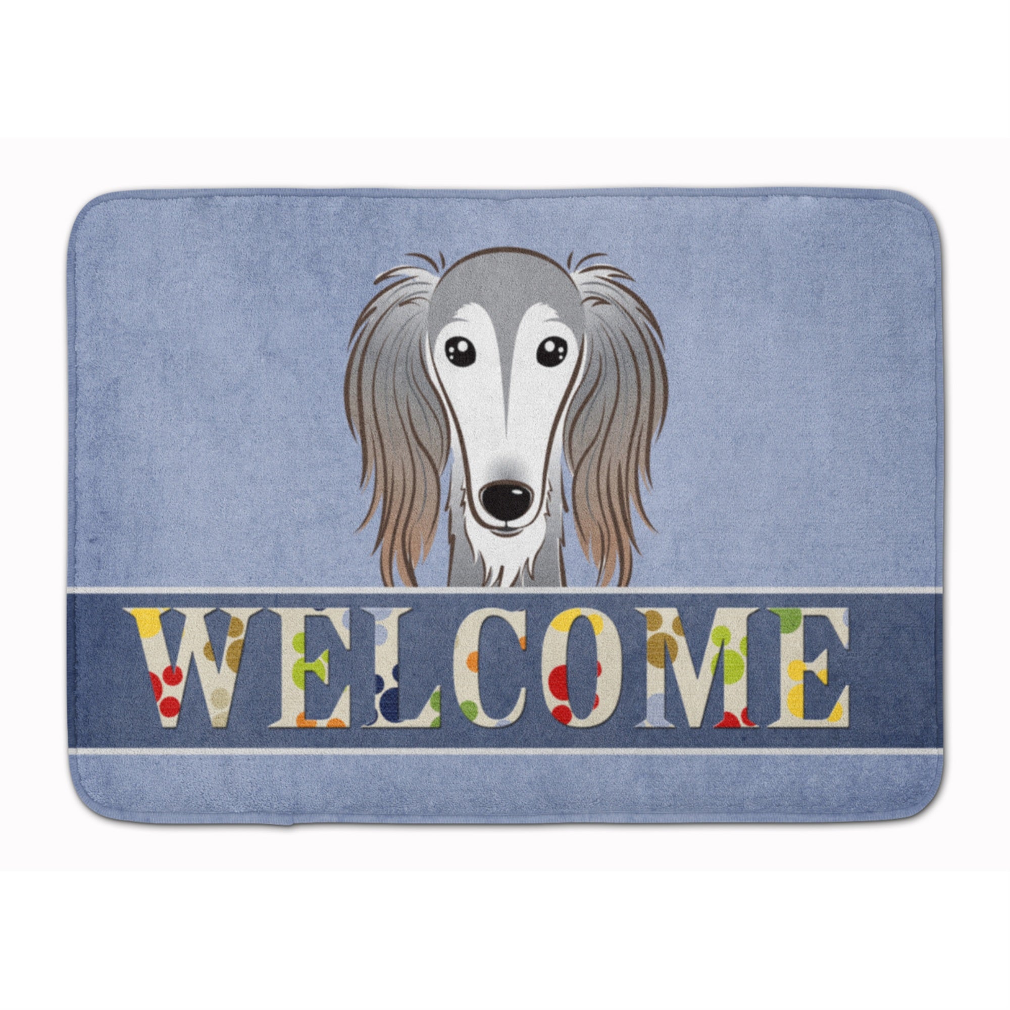 Caroline'S Treasures Saluki Welcome Floor Mat, 19 X 27, Multicolor