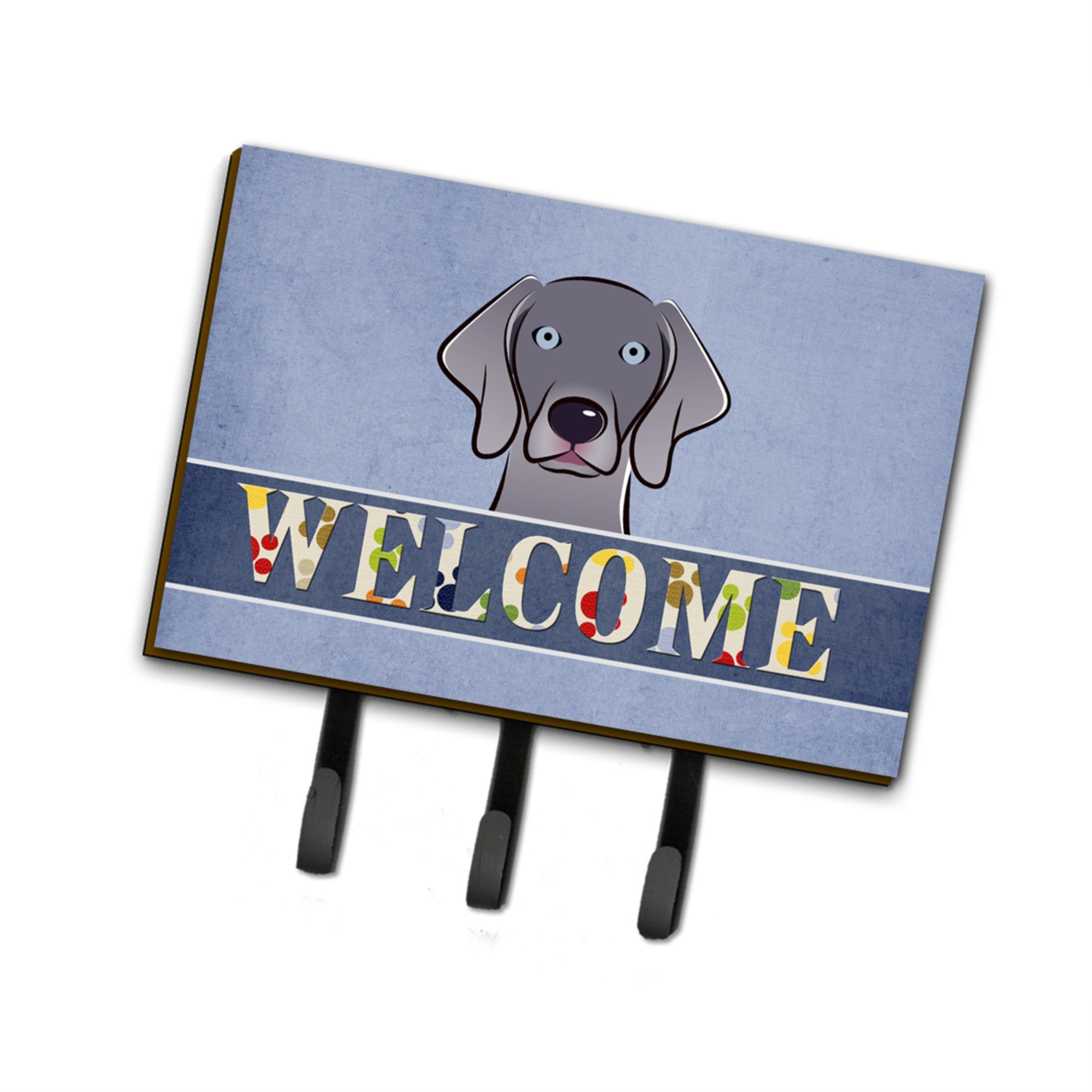 Caroline'S Treasures Bb1417Th68 Weimaraner Welcome Leash Or Key Holder, Large, Multicolor