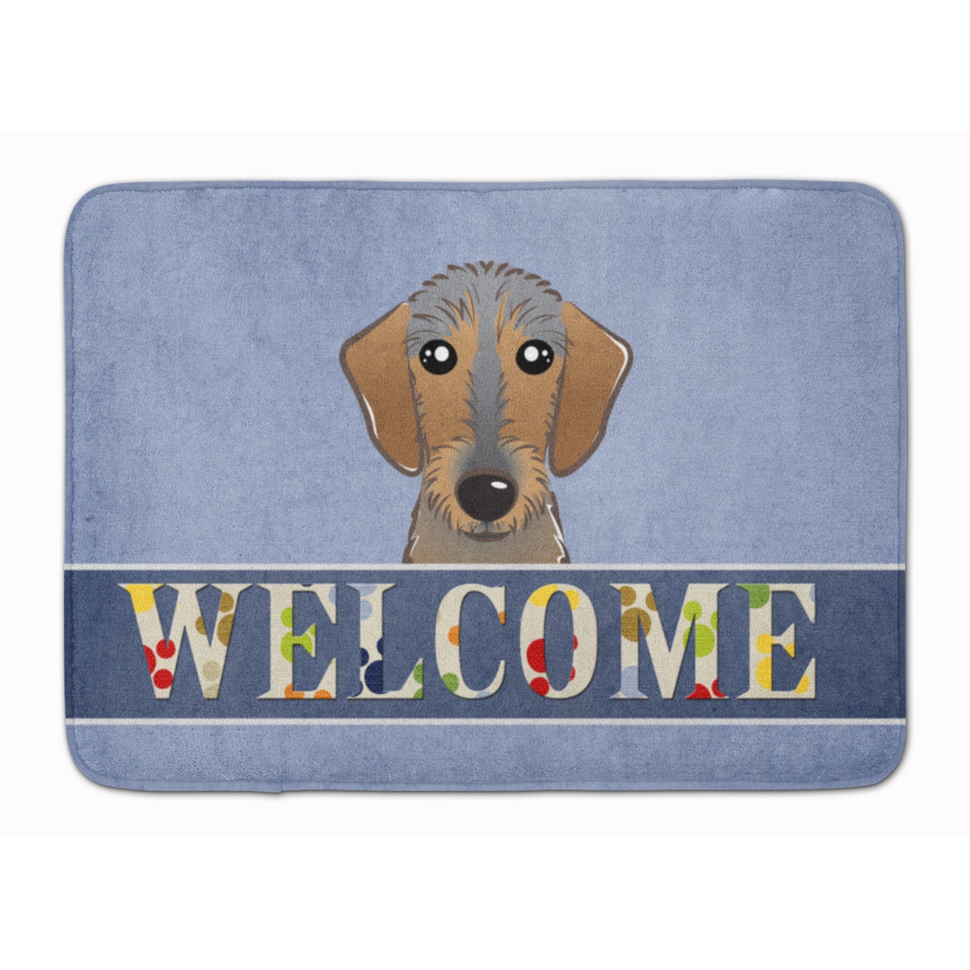 Caroline'S Treasures Wirehaired Dachshund Welcome Floor Mat, 19 X 27, Multicolor
