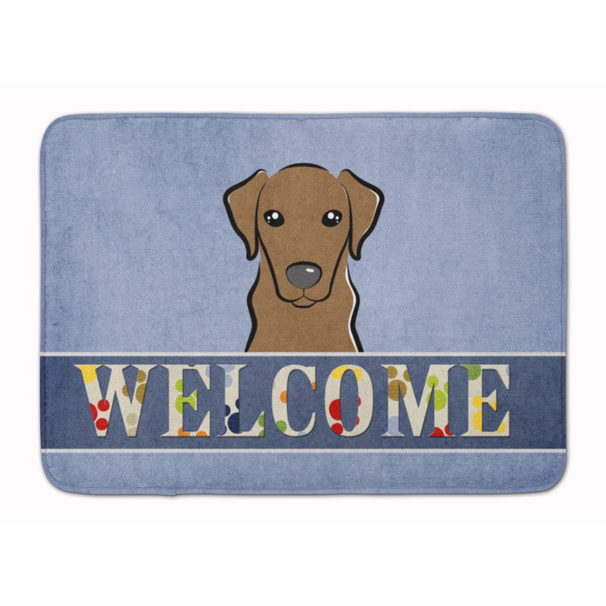 Caroline'S Treasures Chocolate Labrador Welcome Floor Mat, 19 X 27, Multicolor