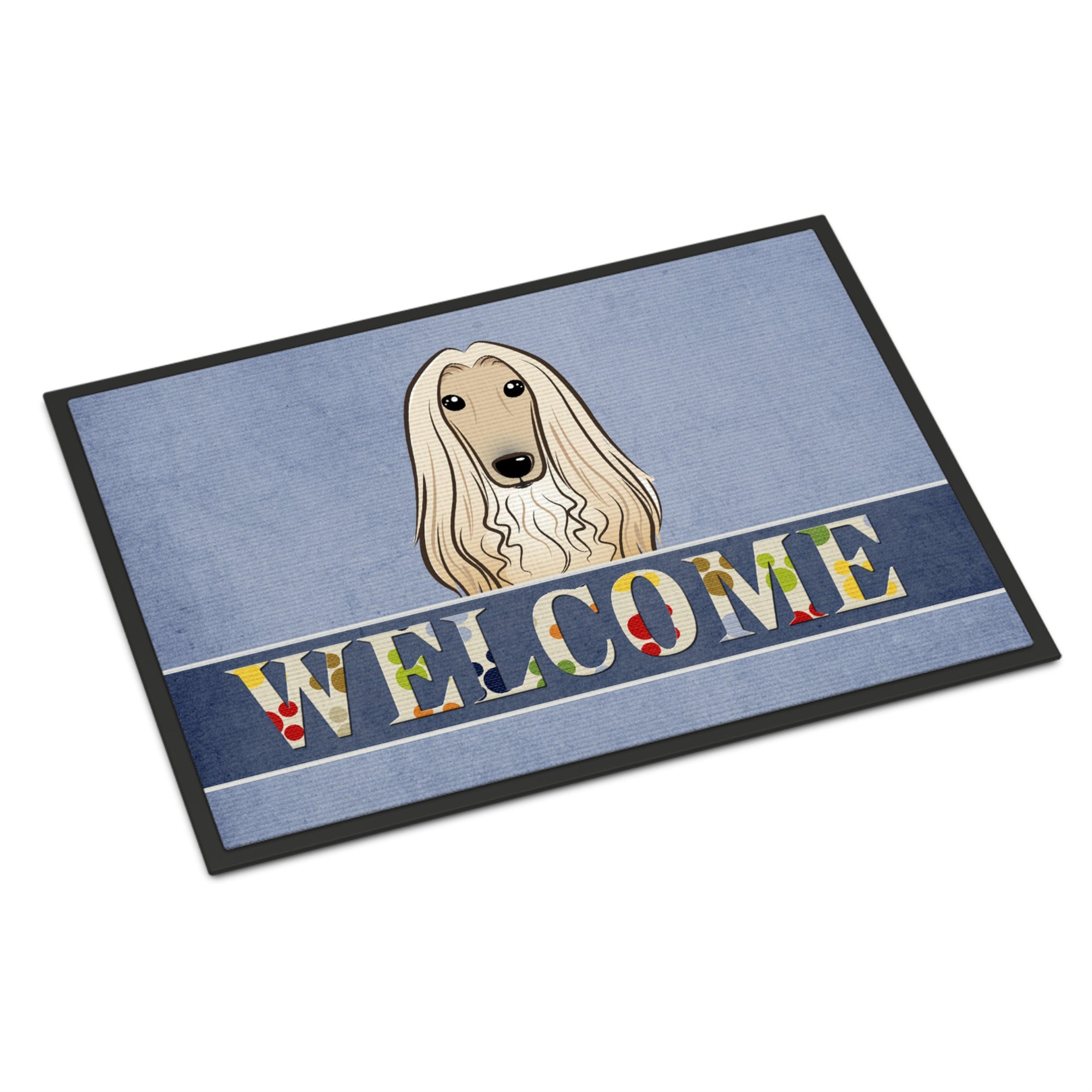 Caroline'S Treasures Bb1430Jmat Afghan Hound Welcome Indoor Or Outdoor Mat, 24 X 36, Multicolor