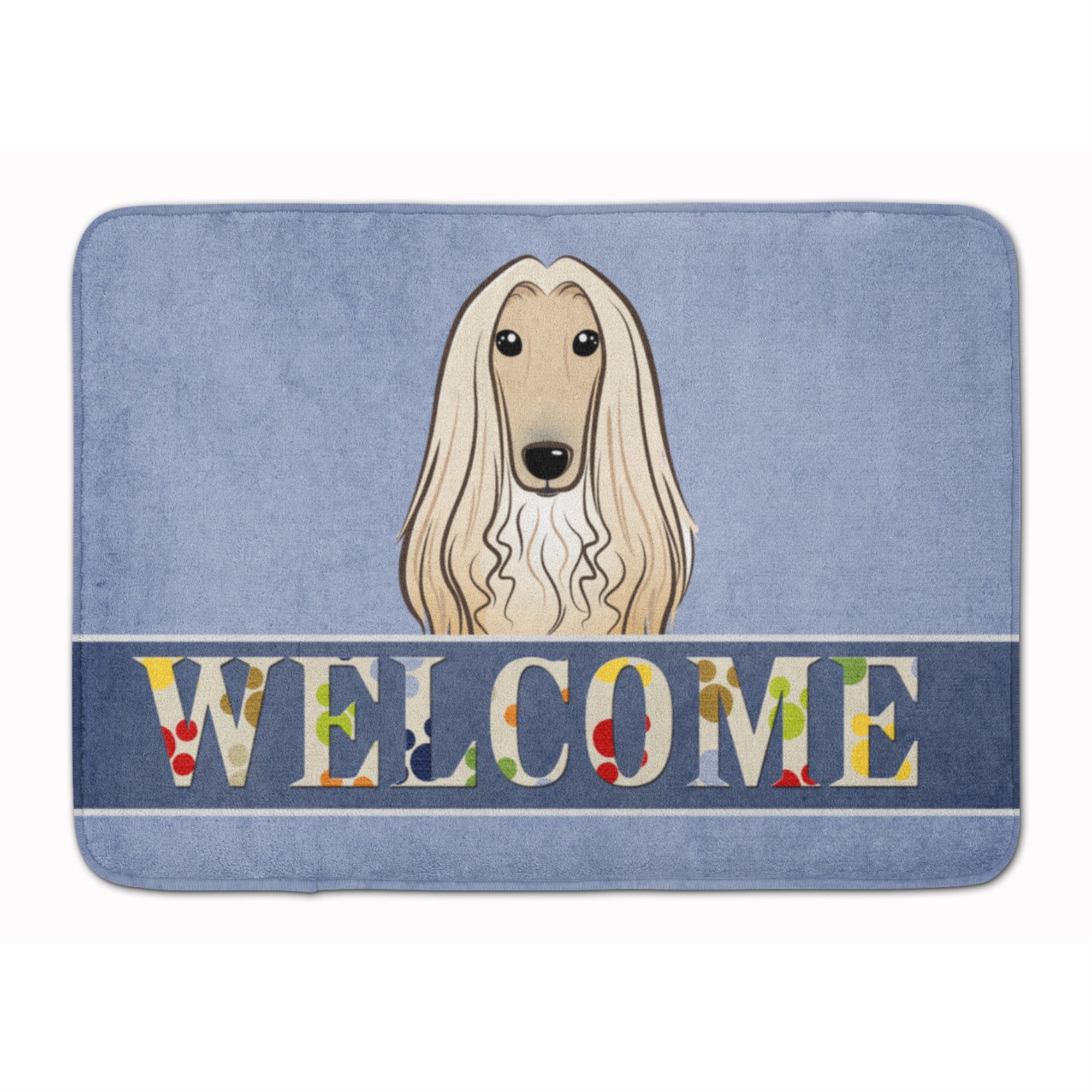 Caroline'S Treasures Afghan Hound Welcome Floor Mat, 19 X 27, Multicolor