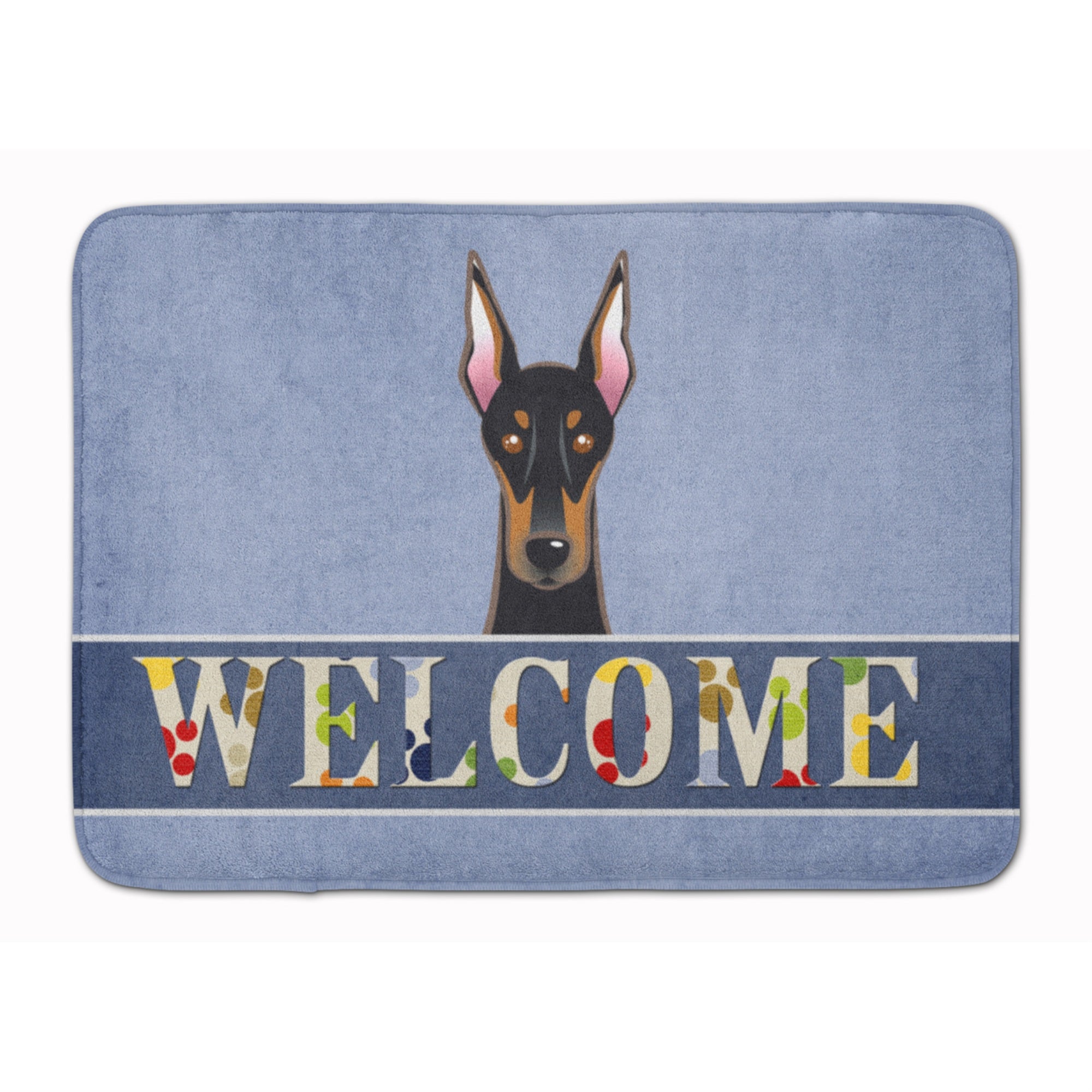 Caroline'S Treasures Doberman Welcome Floor Mat, 19 X 27, Multicolor