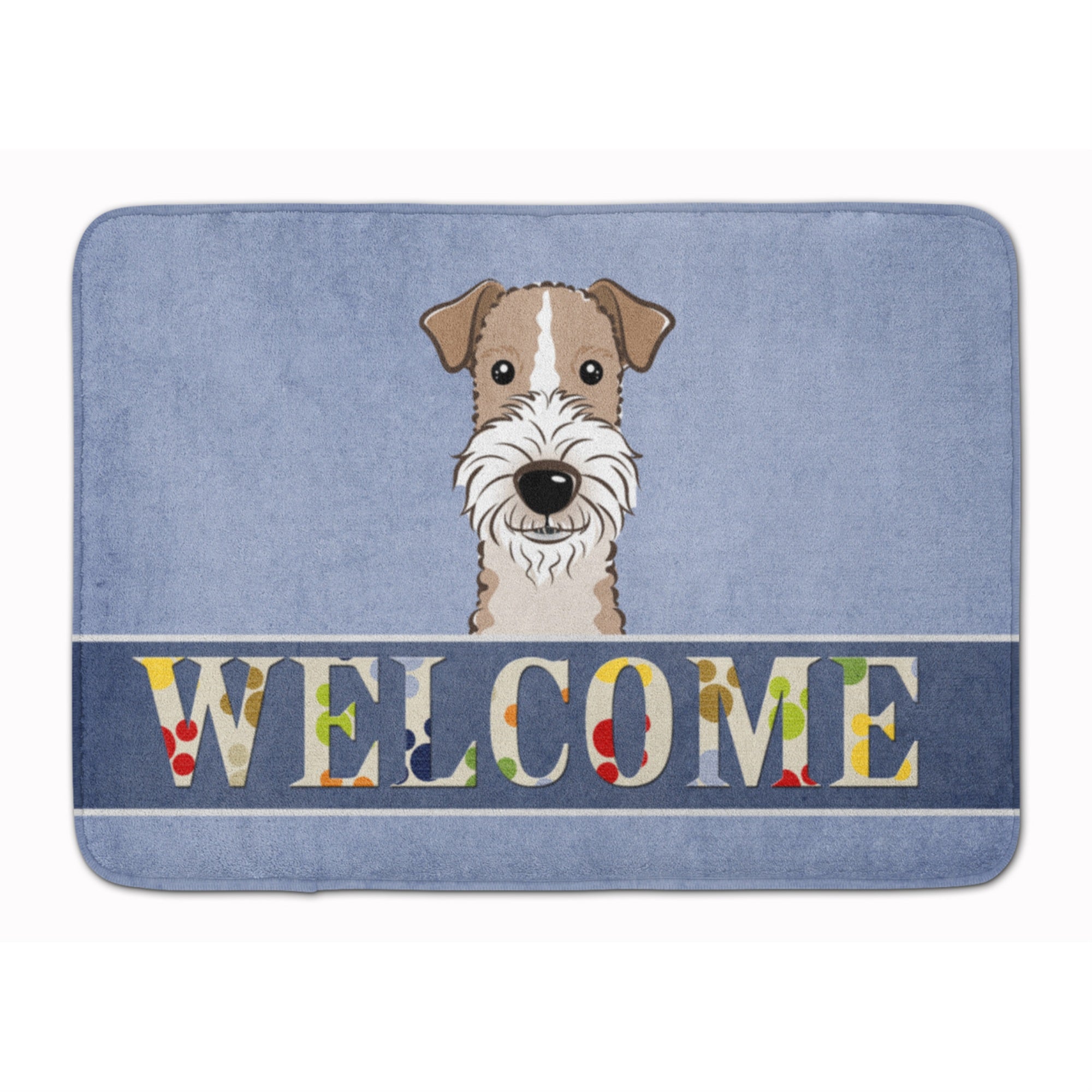 Caroline'S Treasures Wire Haired Fox Terrier Welcome Floor Mat, 19 X 27, Multicolor