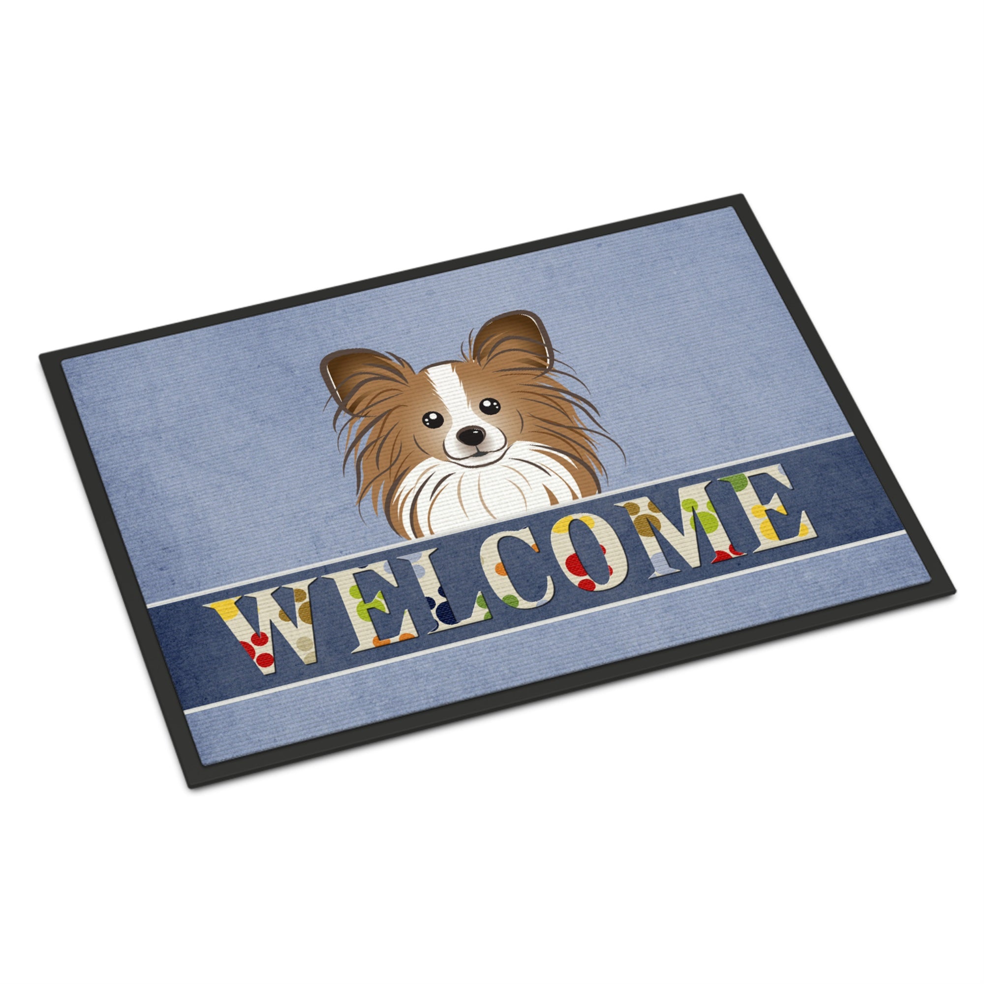 Caroline'S Treasures Bb1434Jmat Papillon Welcome Indoor Or Outdoor Mat, 24 X 36, Multicolor