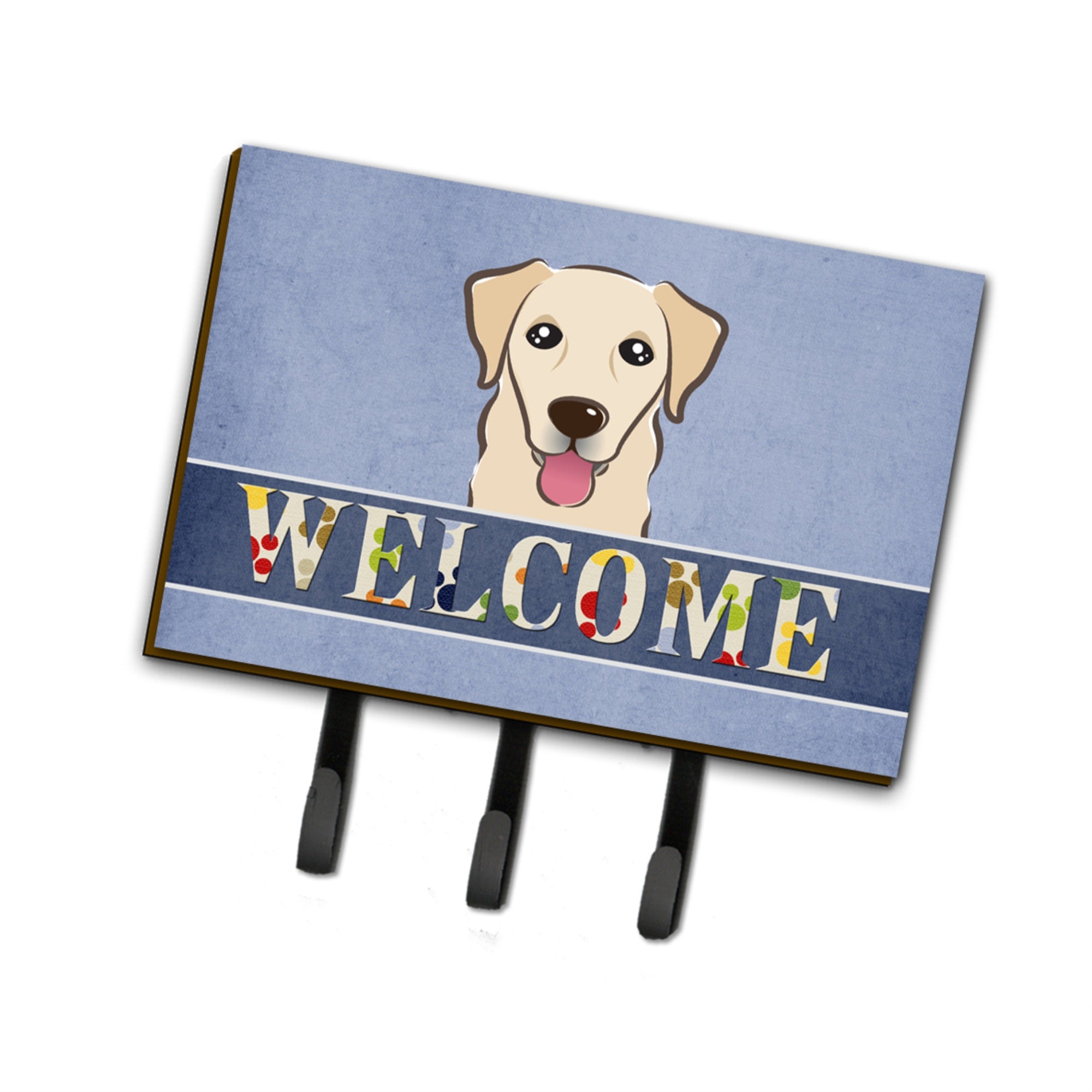 Caroline'S Treasures Bb1438Th68 Golden Retriever Welcome Leash Or Key Holder, Large, Multicolor