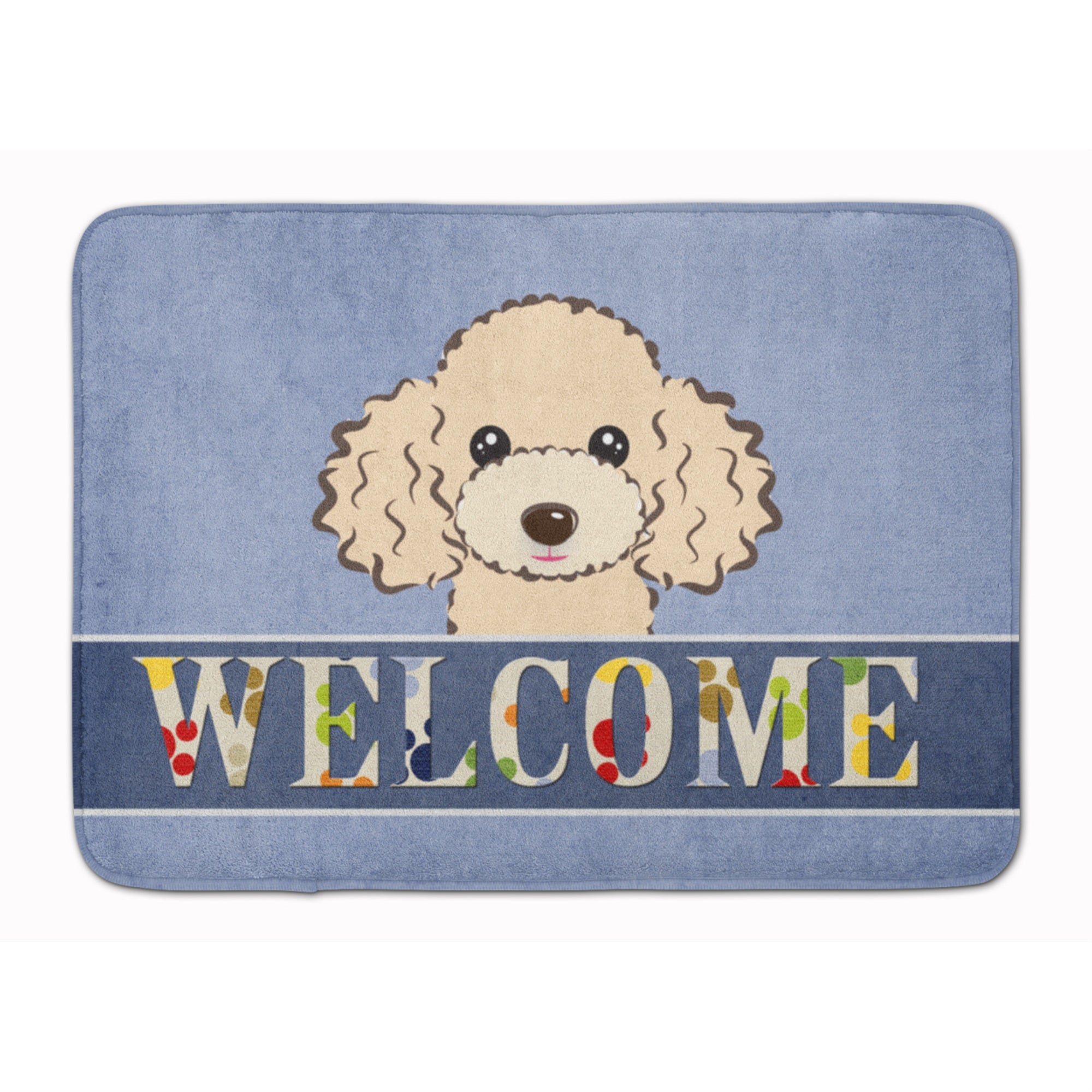 Caroline'S Treasures Buff Poodle Welcome Floor Mat, 19 X 27, Multicolor