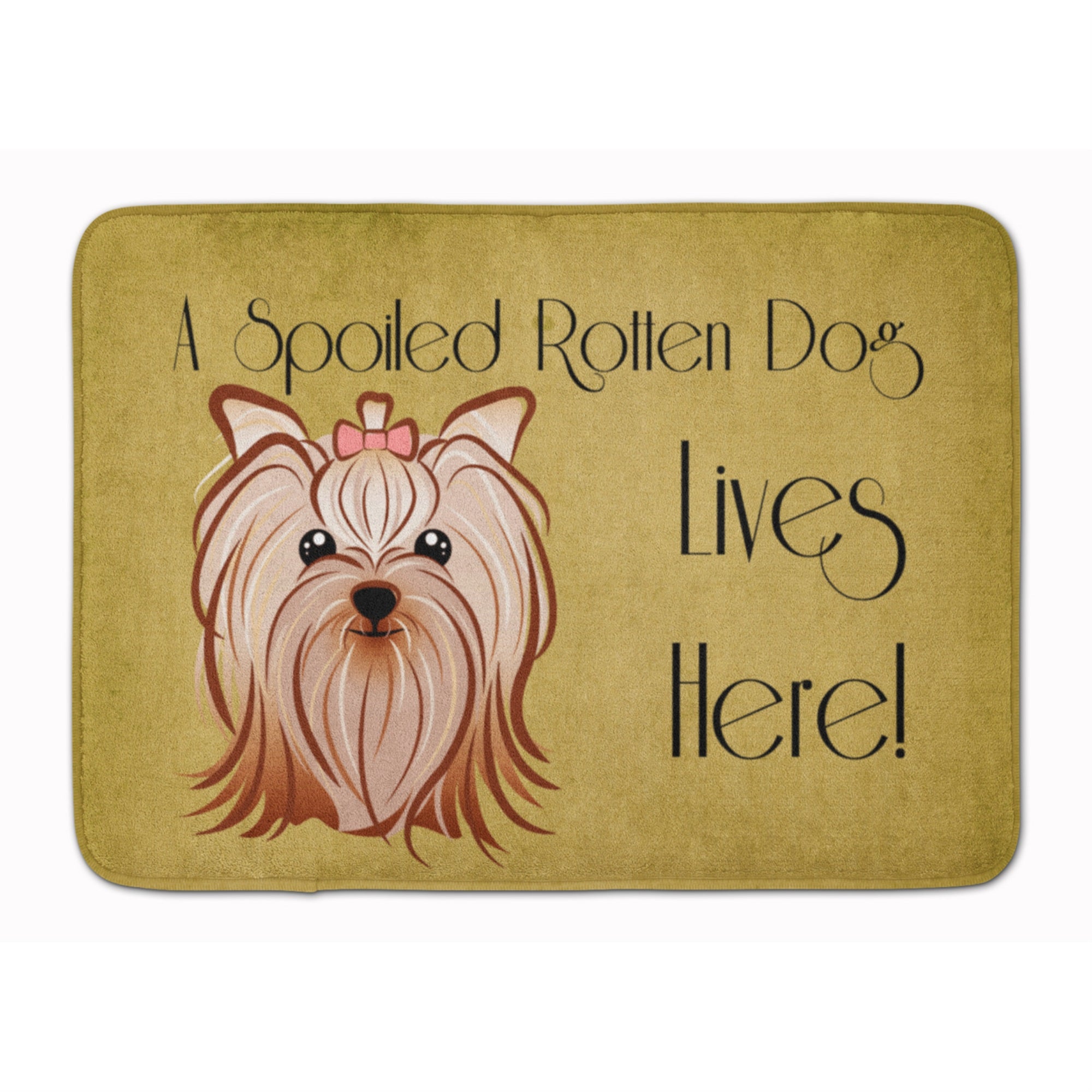Caroline'S Treasures Yorkie Yorkishire Terrier Spoiled Dog Floor Mat, 19 X 27, Multicolor
