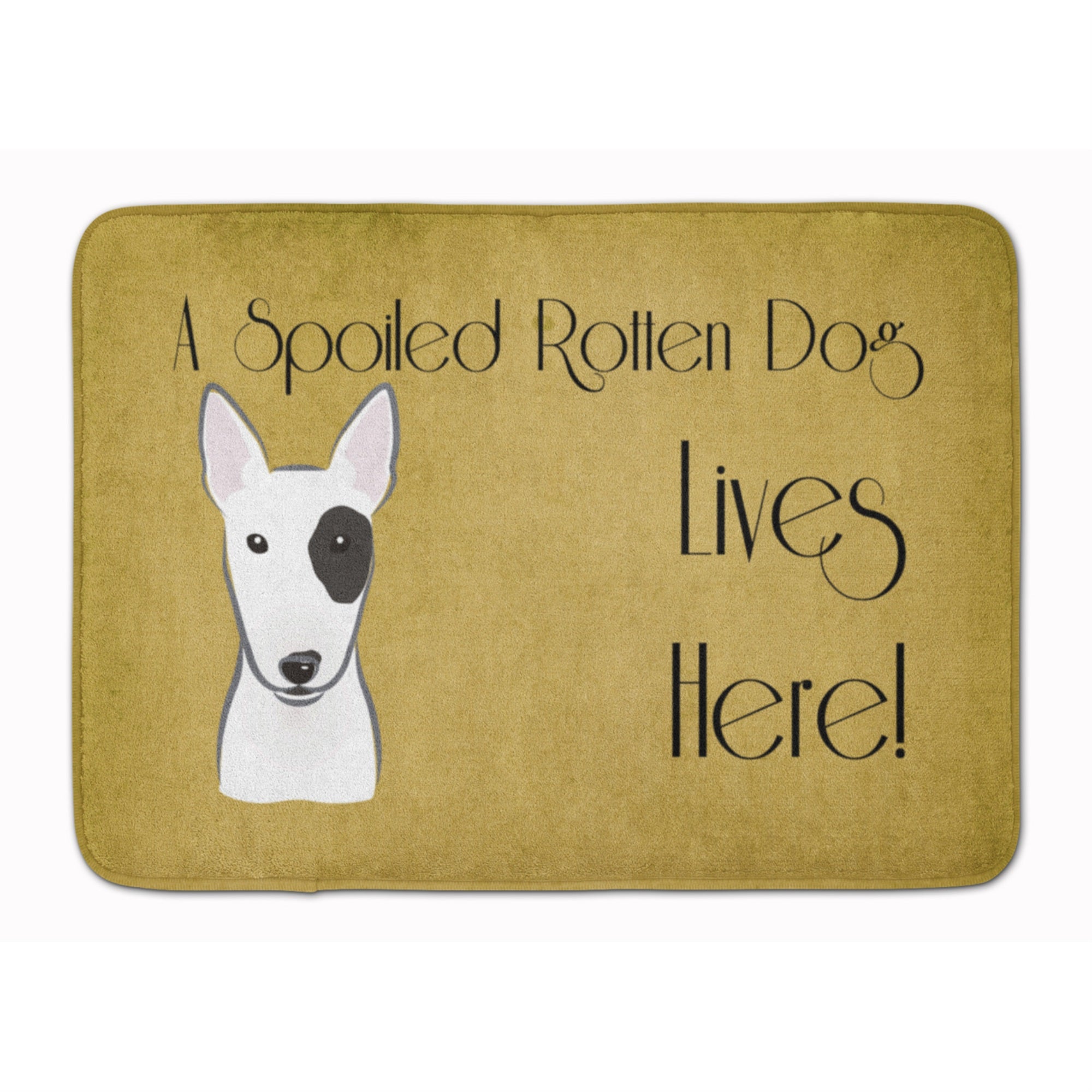 Caroline'S Treasures Bull Terrier Spoiled Dog Lives Here, 19 X 27, Multicolor