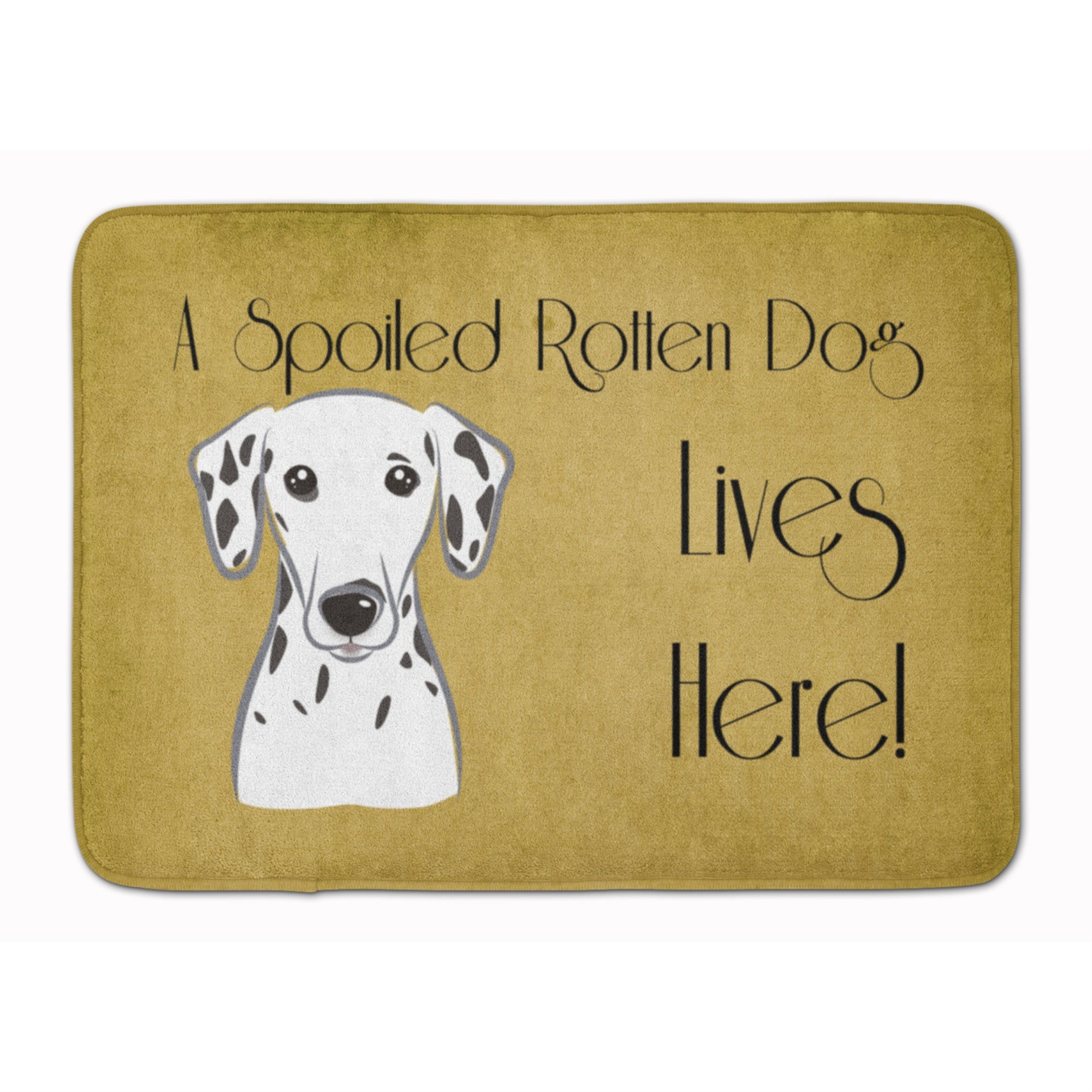 Caroline'S Treasures Dalmatian Spoiled Dog Lives Here Floor Mat, 19 X 27, Multicolor