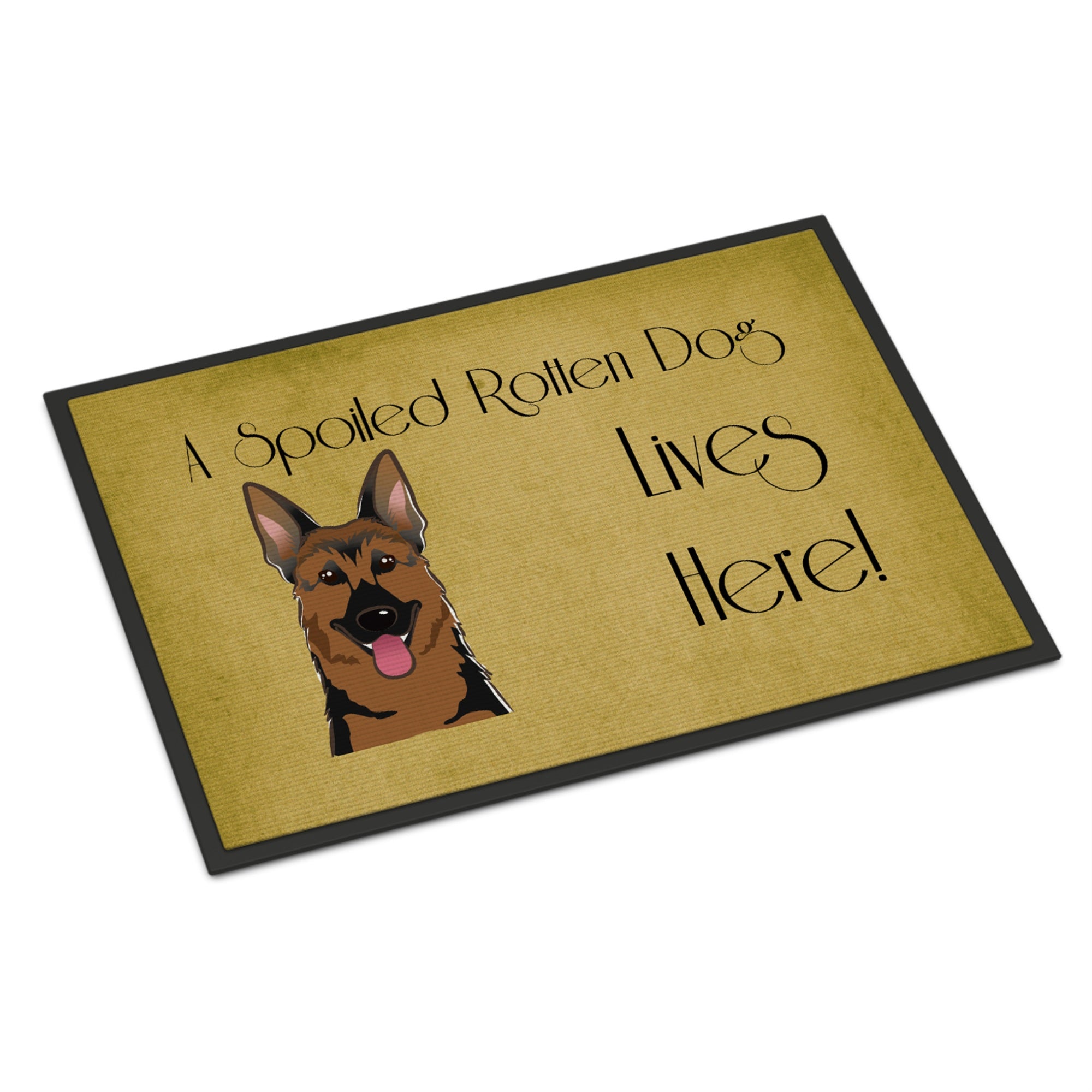 Caroline'S Treasures Bb1459Jmat German Shepherd Spoiled Dog Lives Here Indoor Or Outdoor Mat, 24 X 36, Multicolor