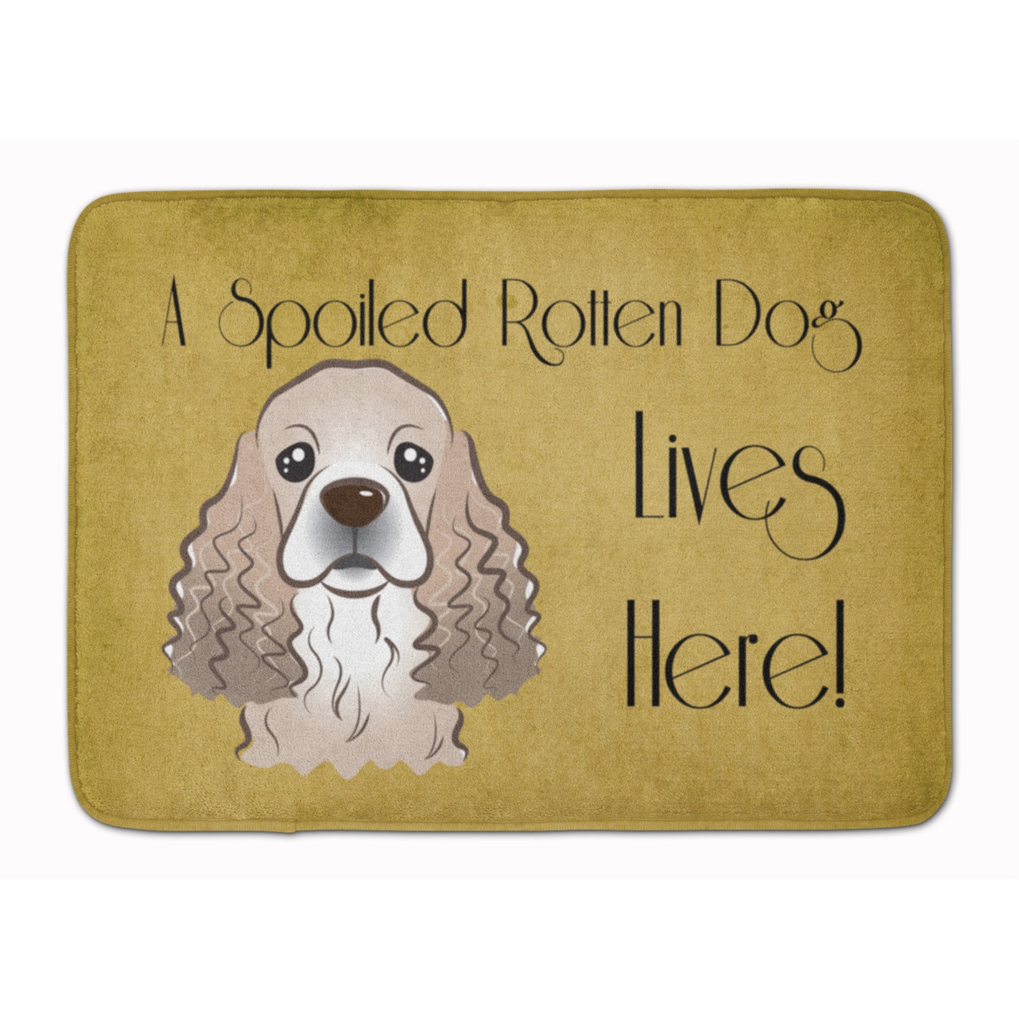 Caroline'S Treasures Cocker Spaniel Spoiled Dog Lives Here Floor Mat, 19 X 27, Multicolor