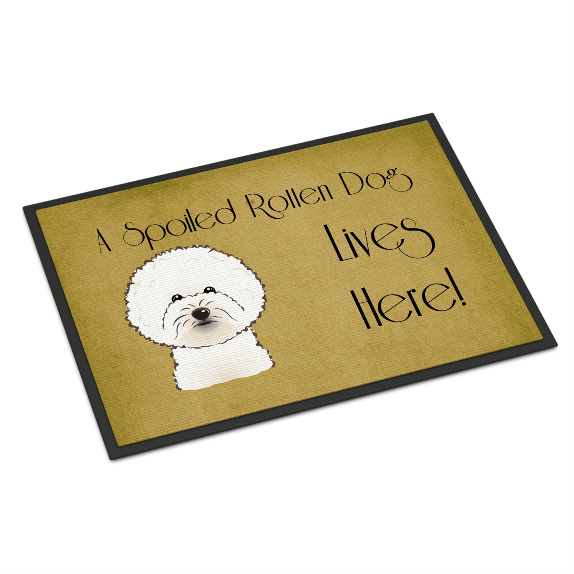 Caroline'S Treasures Bb1465Jmat Bichon Frise Spoiled Dog Lives Here Indoor Or Outdoor Mat, 24 X 36, Multicolor