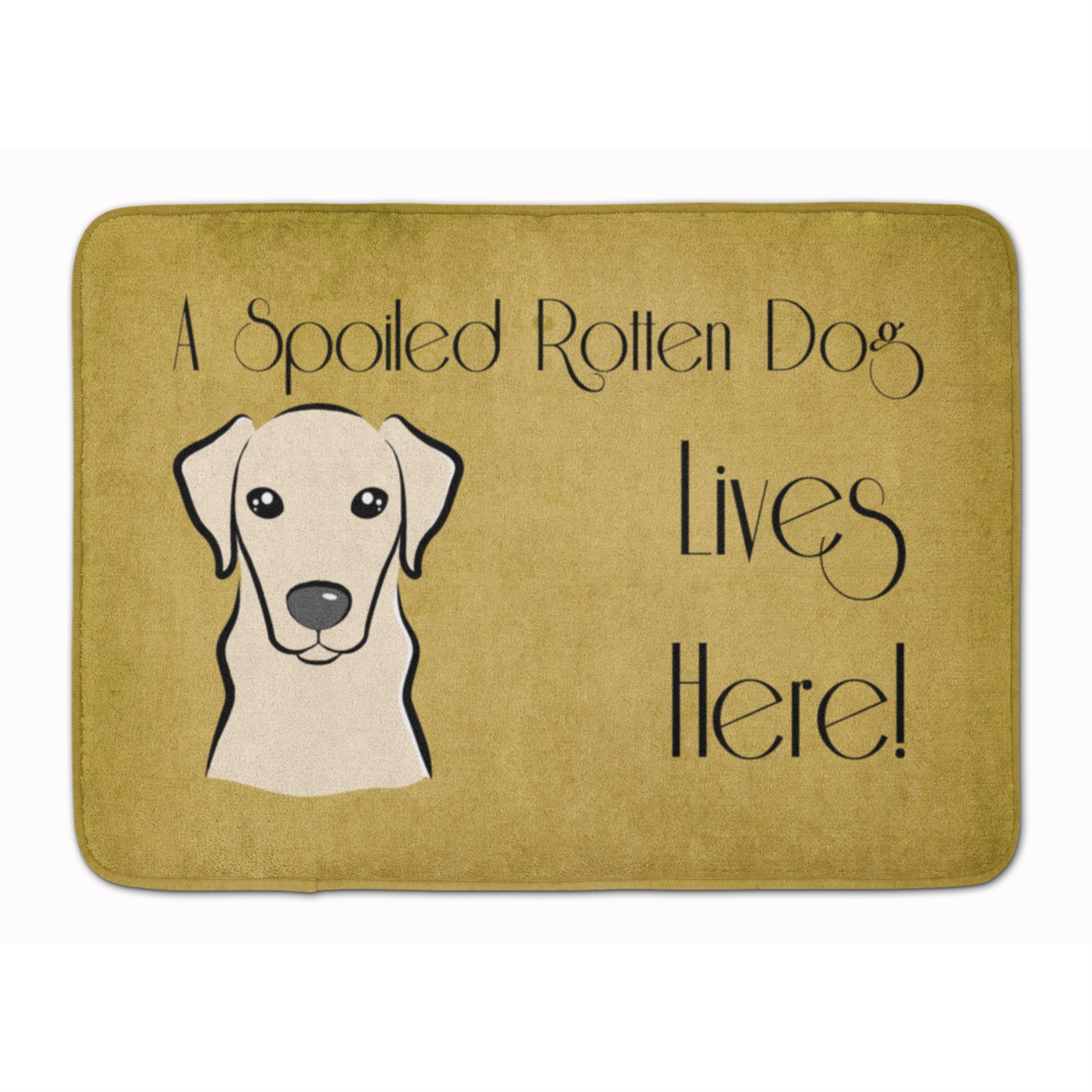 Caroline'S Treasures Yellow Labrador Spoiled Dog Lives Here, 19 X 27, Multicolor