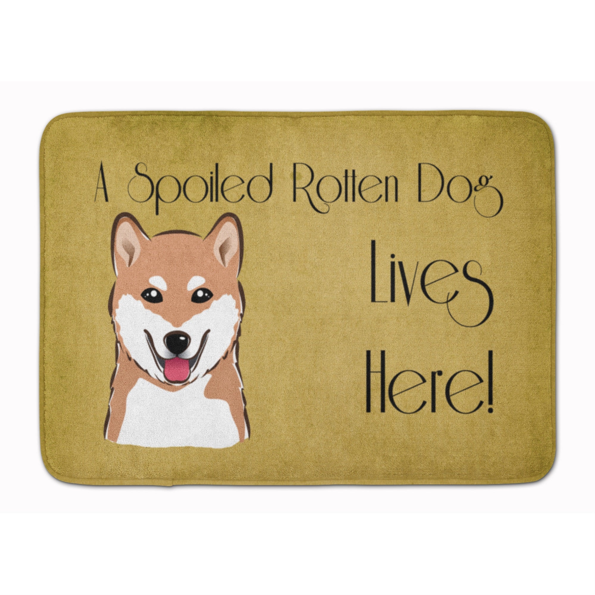 Caroline'S Treasures Shiba Inu Spoiled Dog Lives Here Floor Mat, 19 X 27, Multicolor