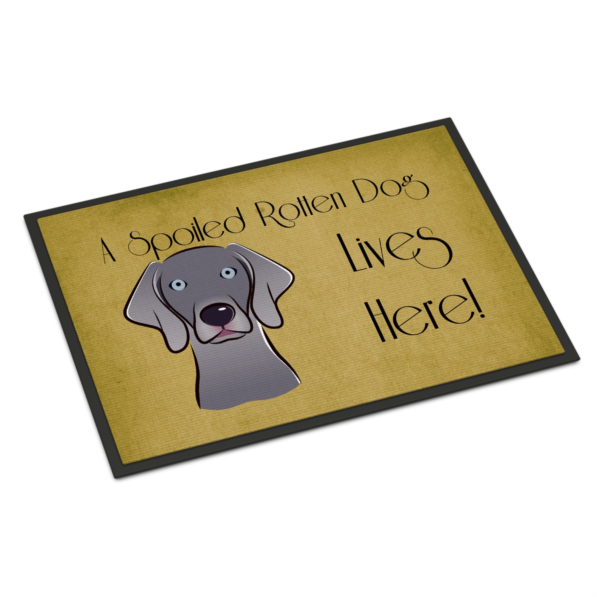 Caroline'S Treasures Bb1479Jmat Weimaraner Spoiled Dog Lives Here Indoor Or Outdoor Mat, 24 X 36, Multicolor