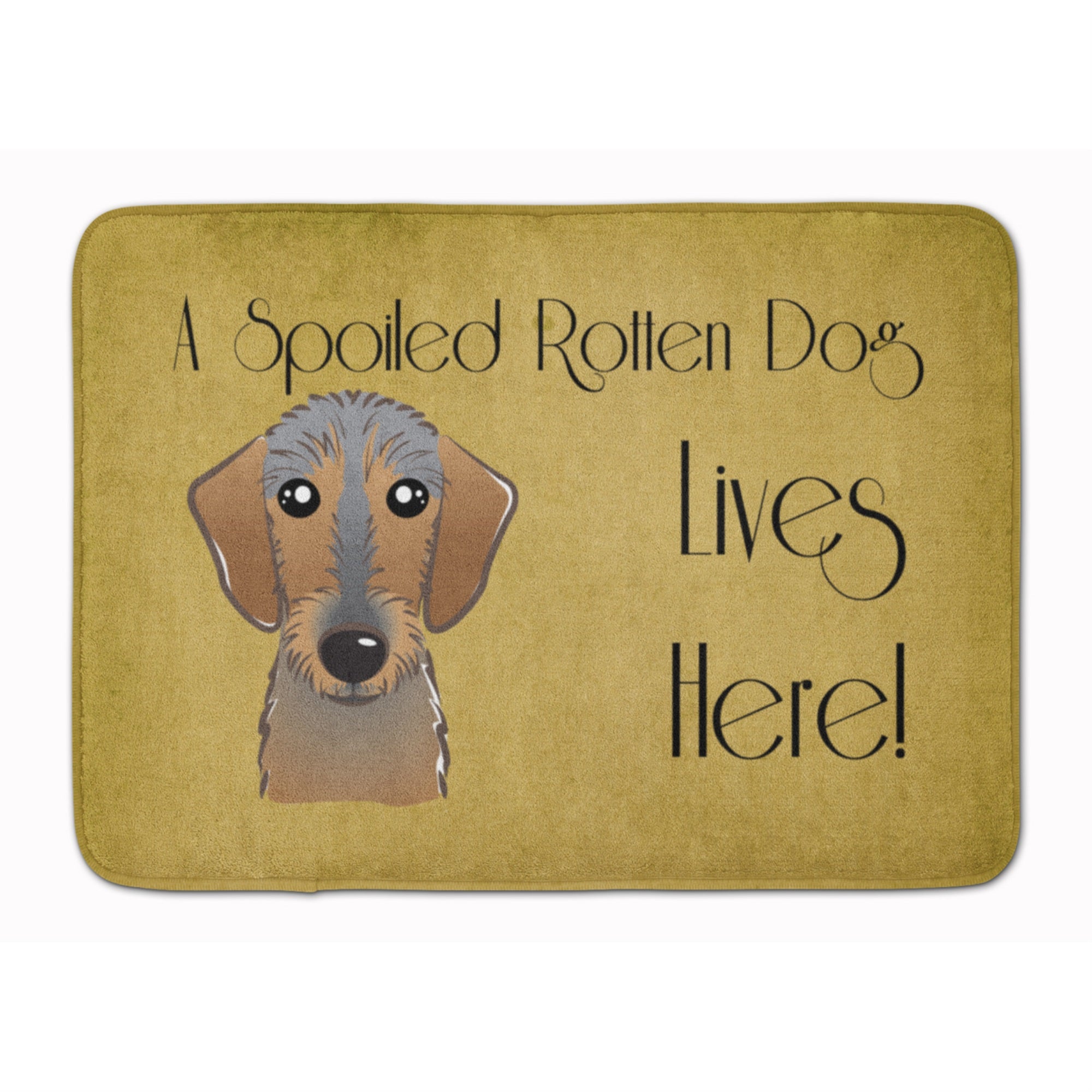 Caroline'S Treasures Wirehaired Dachshund Spoiled Dog Floor Mat, 19 X 27, Multicolor